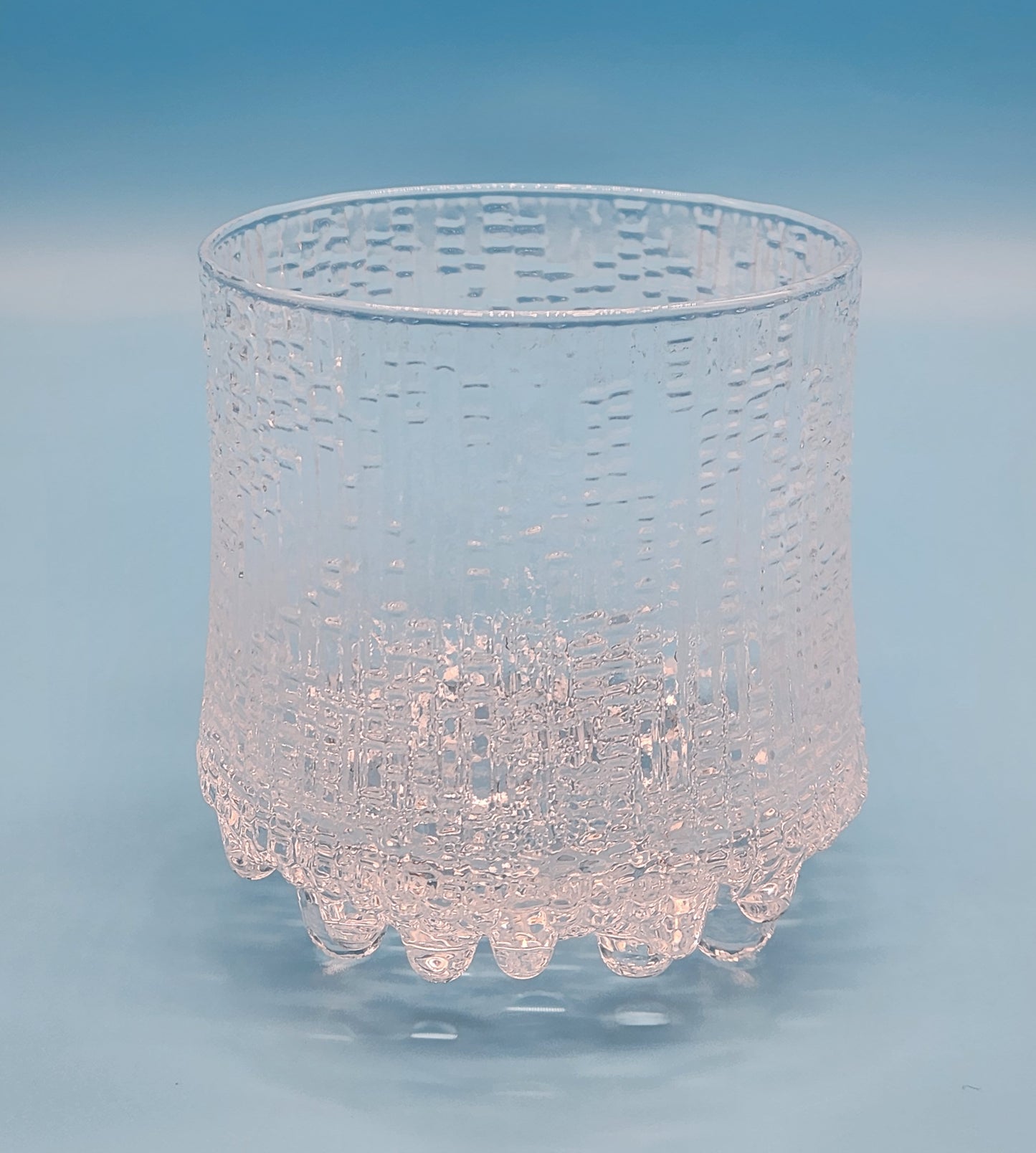 IITTALA ULTIMA THULE FOOTED " ON THE ROCKS " TUMBLER GLASS