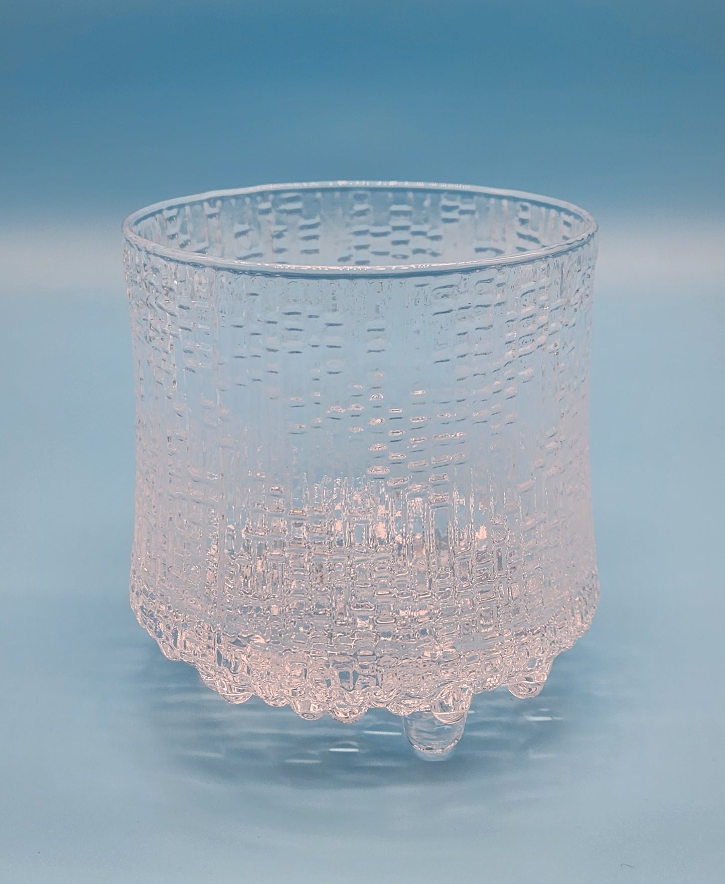IITTALA ULTIMA THULE FOOTED " ON THE ROCKS " TUMBLER GLASS