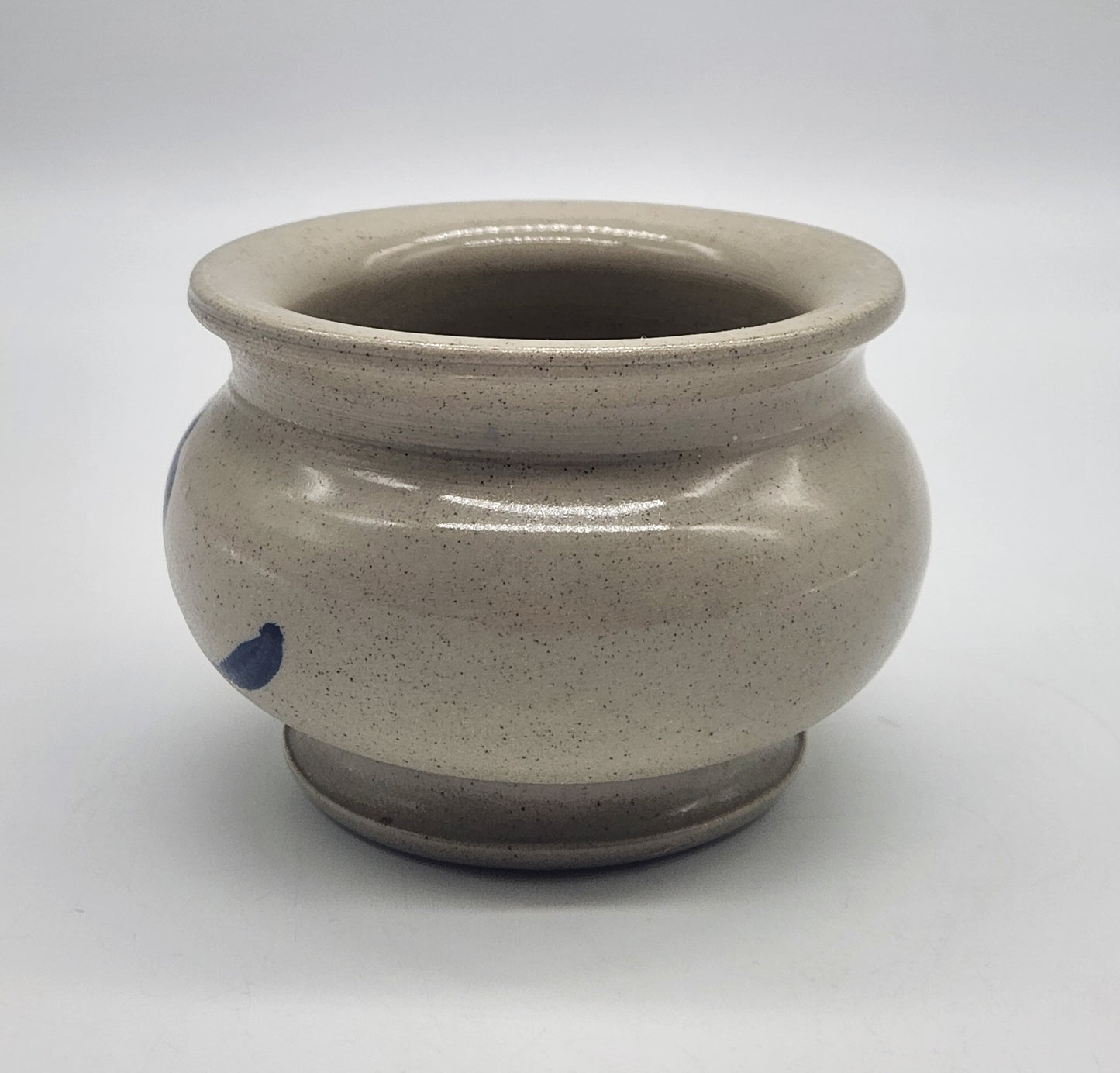 Salt Glaze Cobalt Blue Floral Williamsburg Pottery