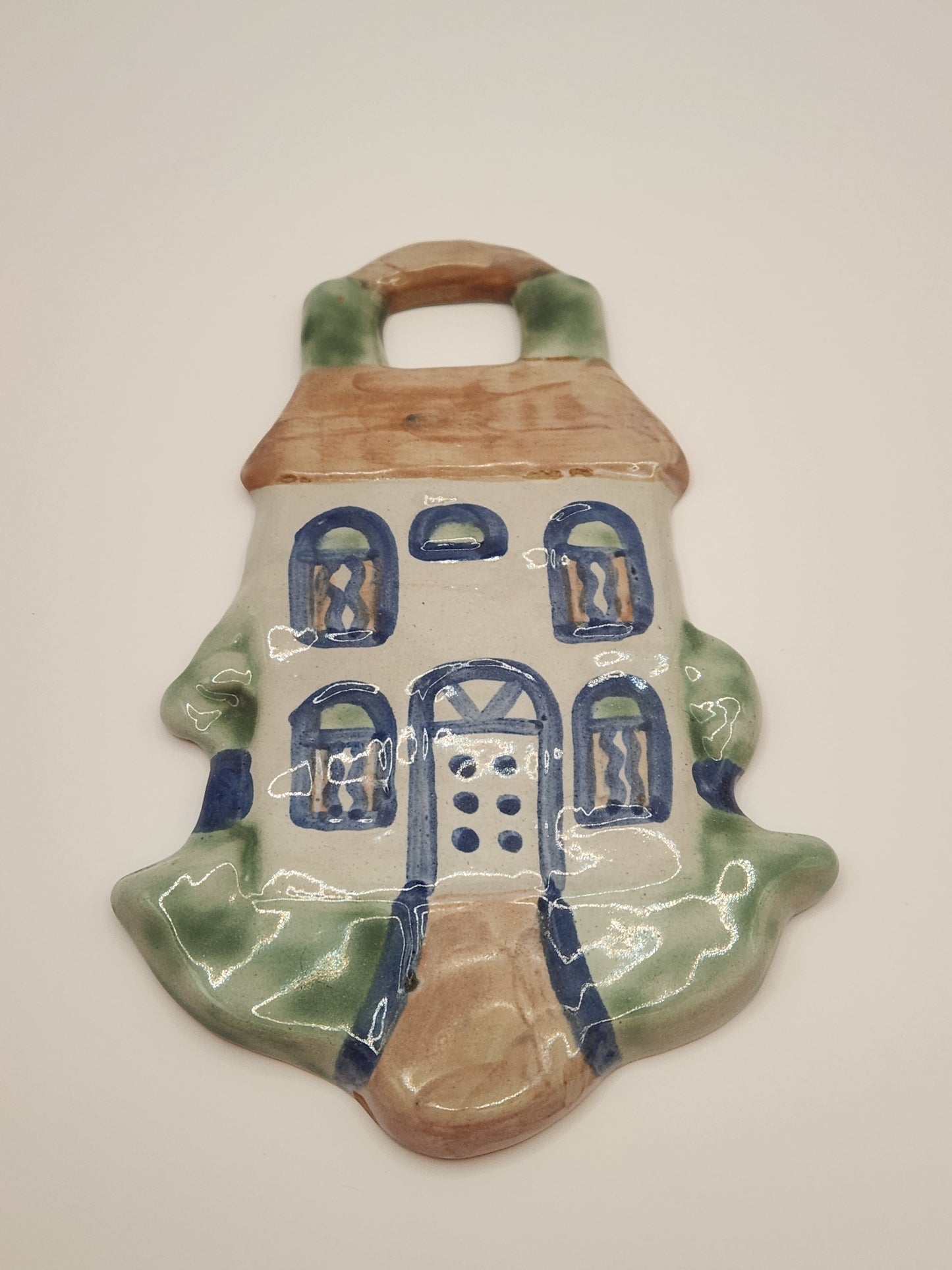 M A Hadley Pottery House Wall Decor Hanging Trivet