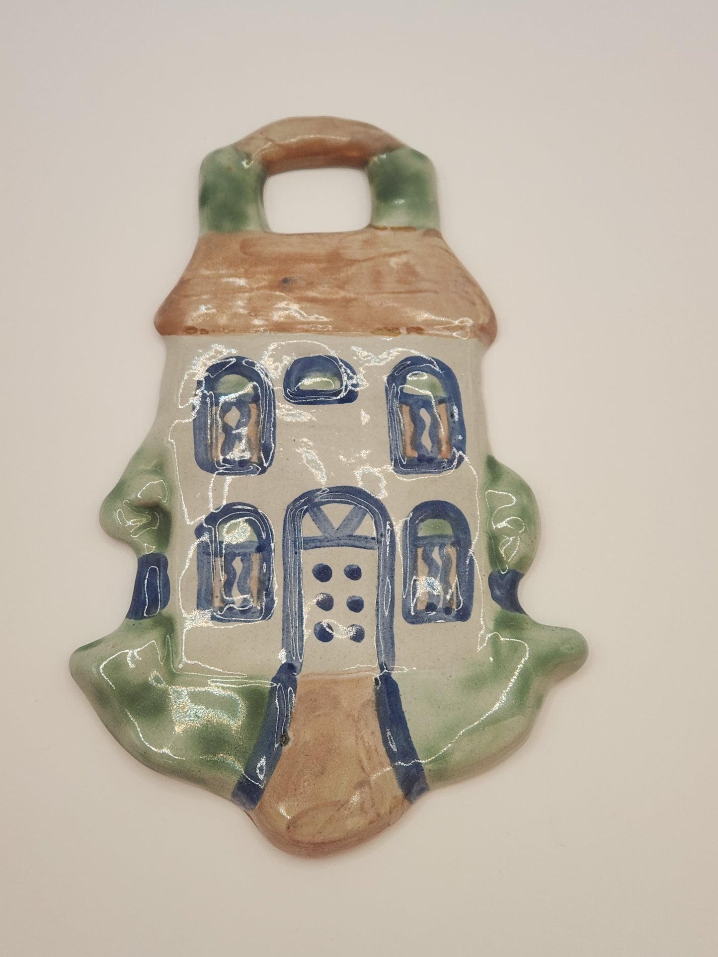 M A Hadley Pottery House Wall Decor Hanging Trivet