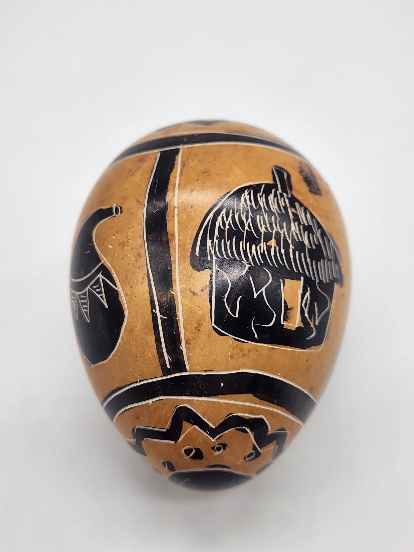 Hand-Carved Decorated Soapstone Egg