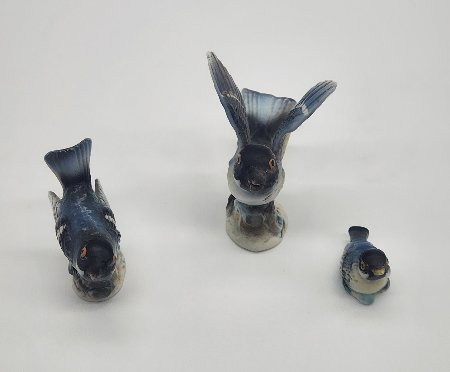 Vintage Bird Figurine Family - Set of 3