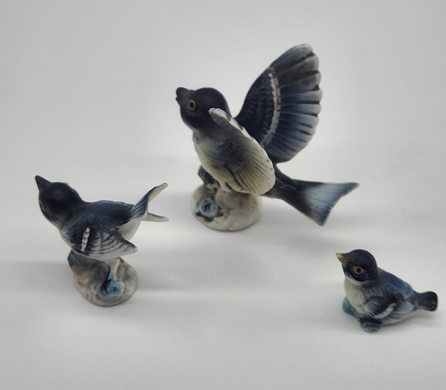 Vintage Bird Figurine Family - Set of 3