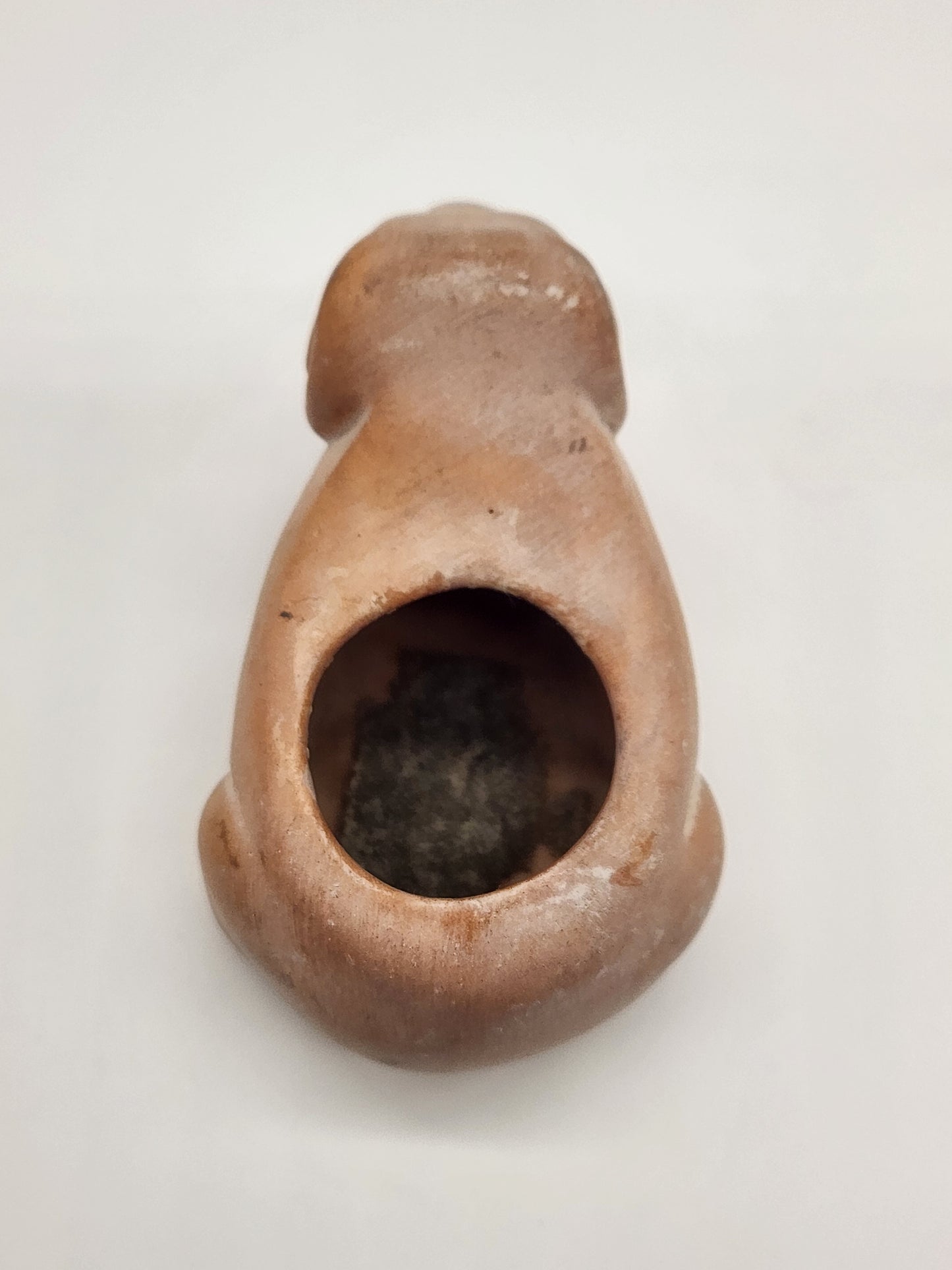 Small Ram Terra Cotta Clay Planter Candle Holder