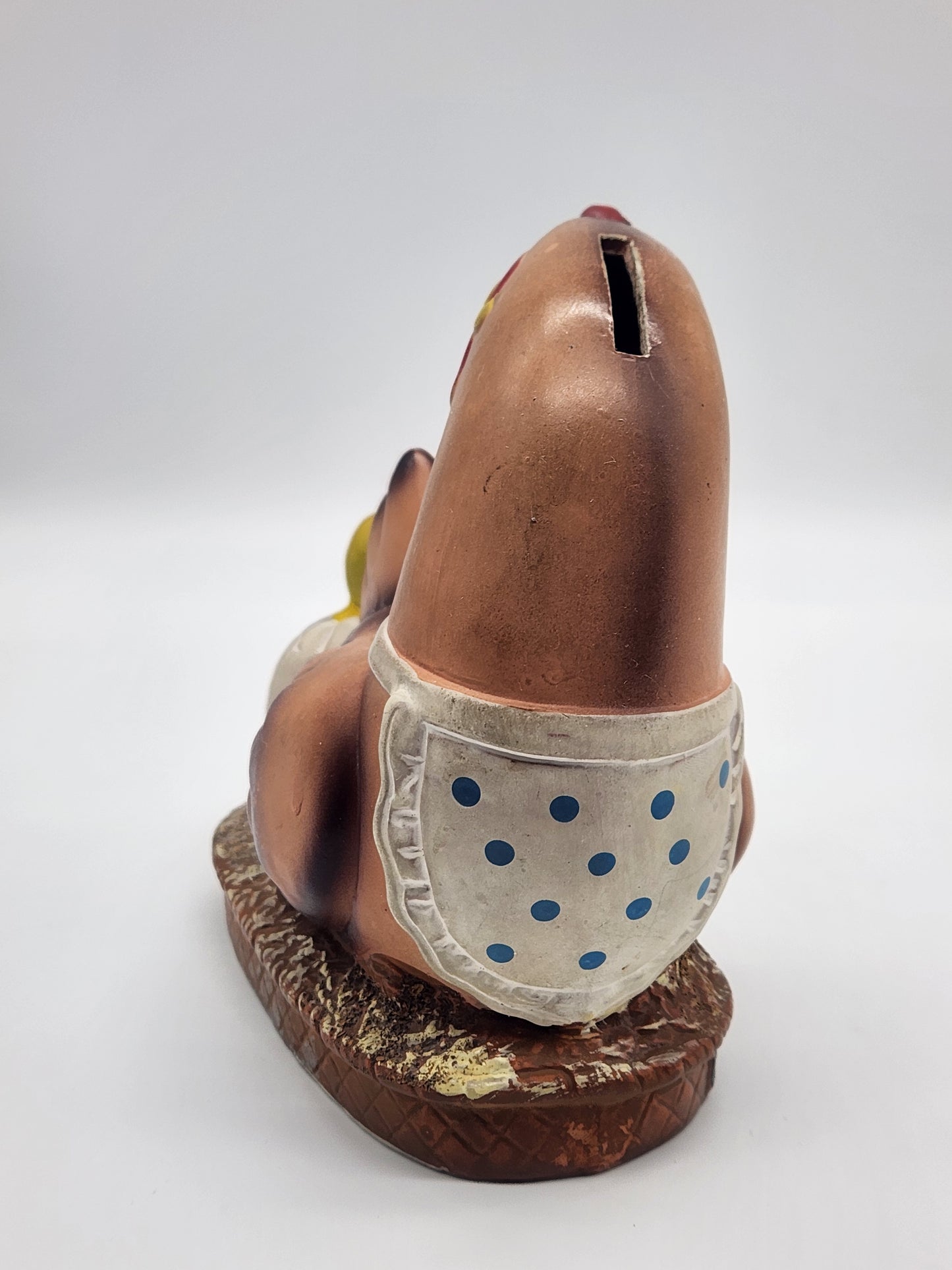Vtg Lego Bank Chicken Chick Build Your Nest Egg 1959 Without Stopper Plaster Chalk