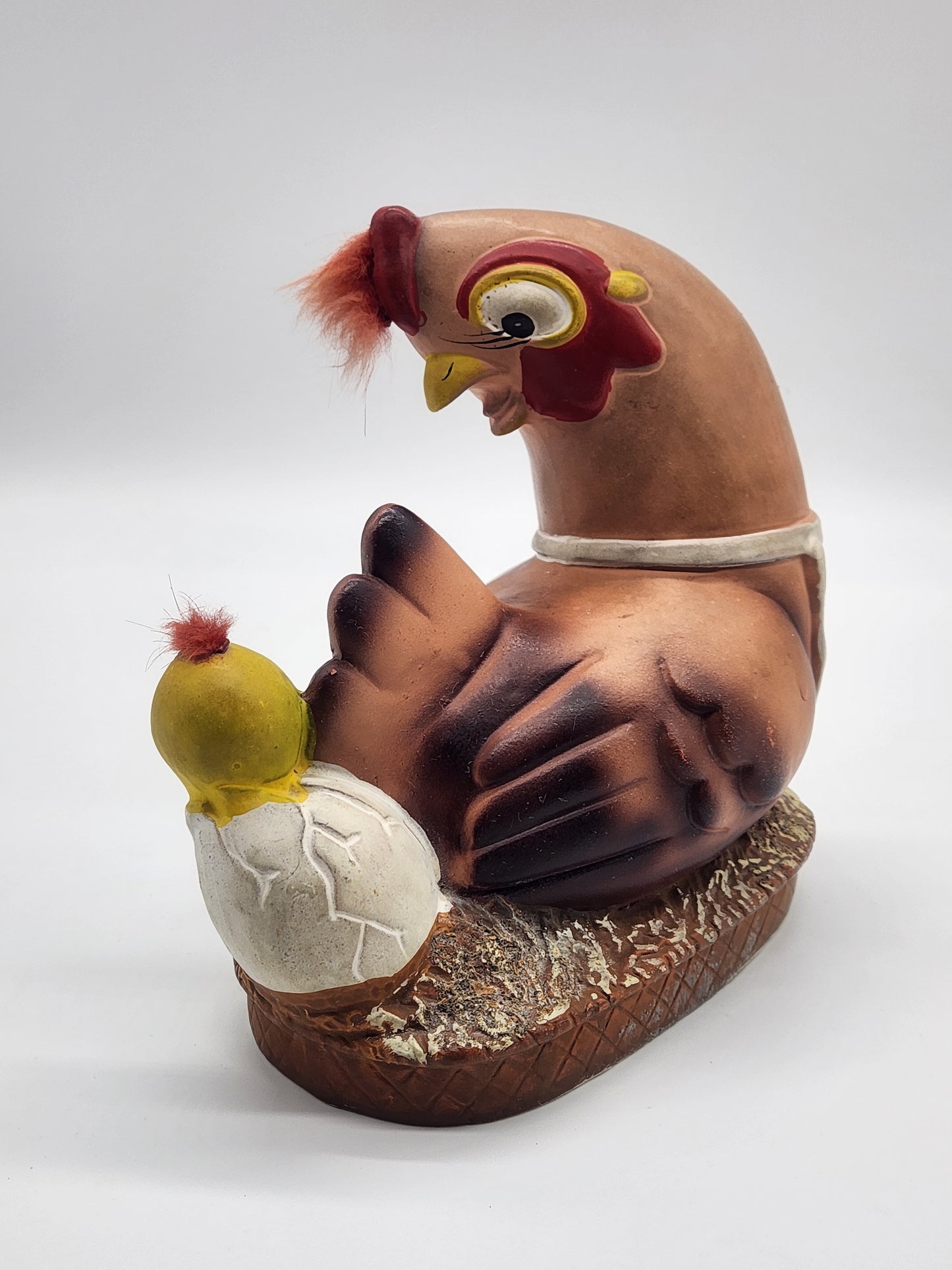 Vtg Lego Bank Chicken Chick Build Your Nest Egg 1959 Without Stopper Plaster Chalk