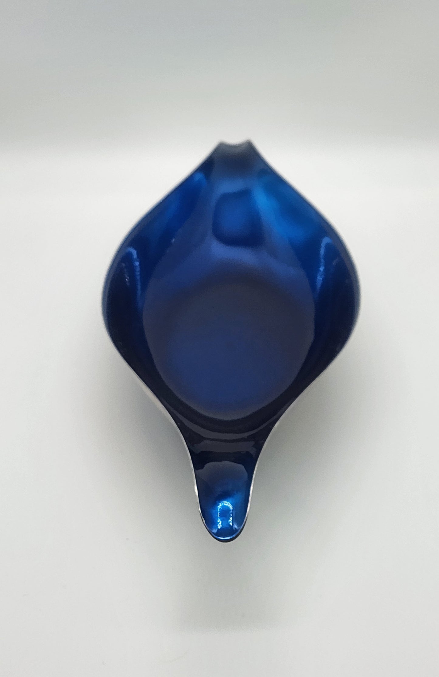 Wallace Color Clad Metal Oblong Dish with Blue Interior - Silver Plated - Footed