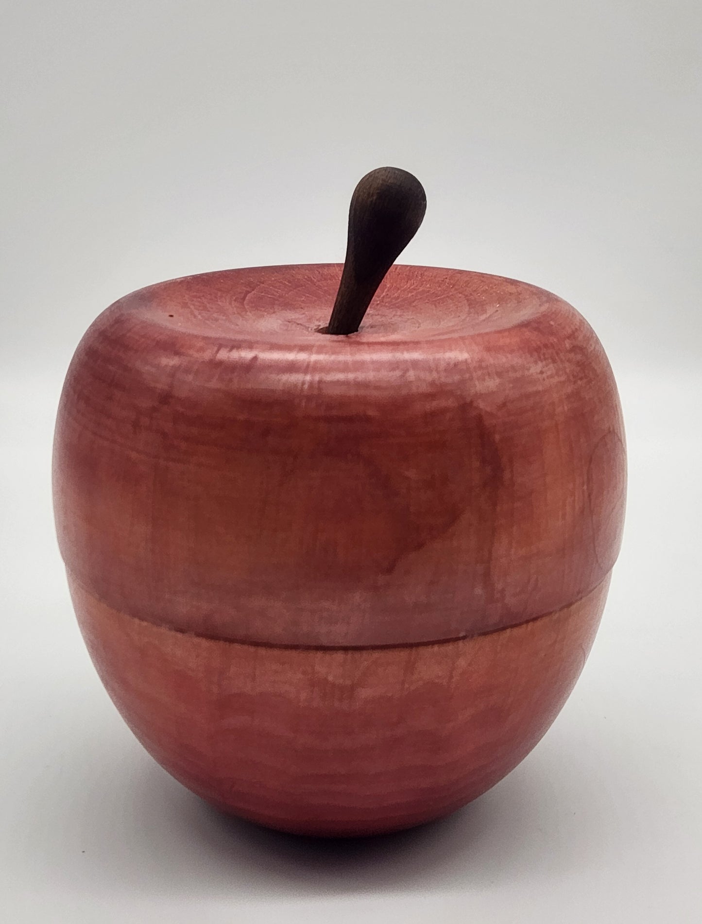 Vintage Hand Painted Made Wooden Apple Keepsake Trinket Desk Storage Box Italy