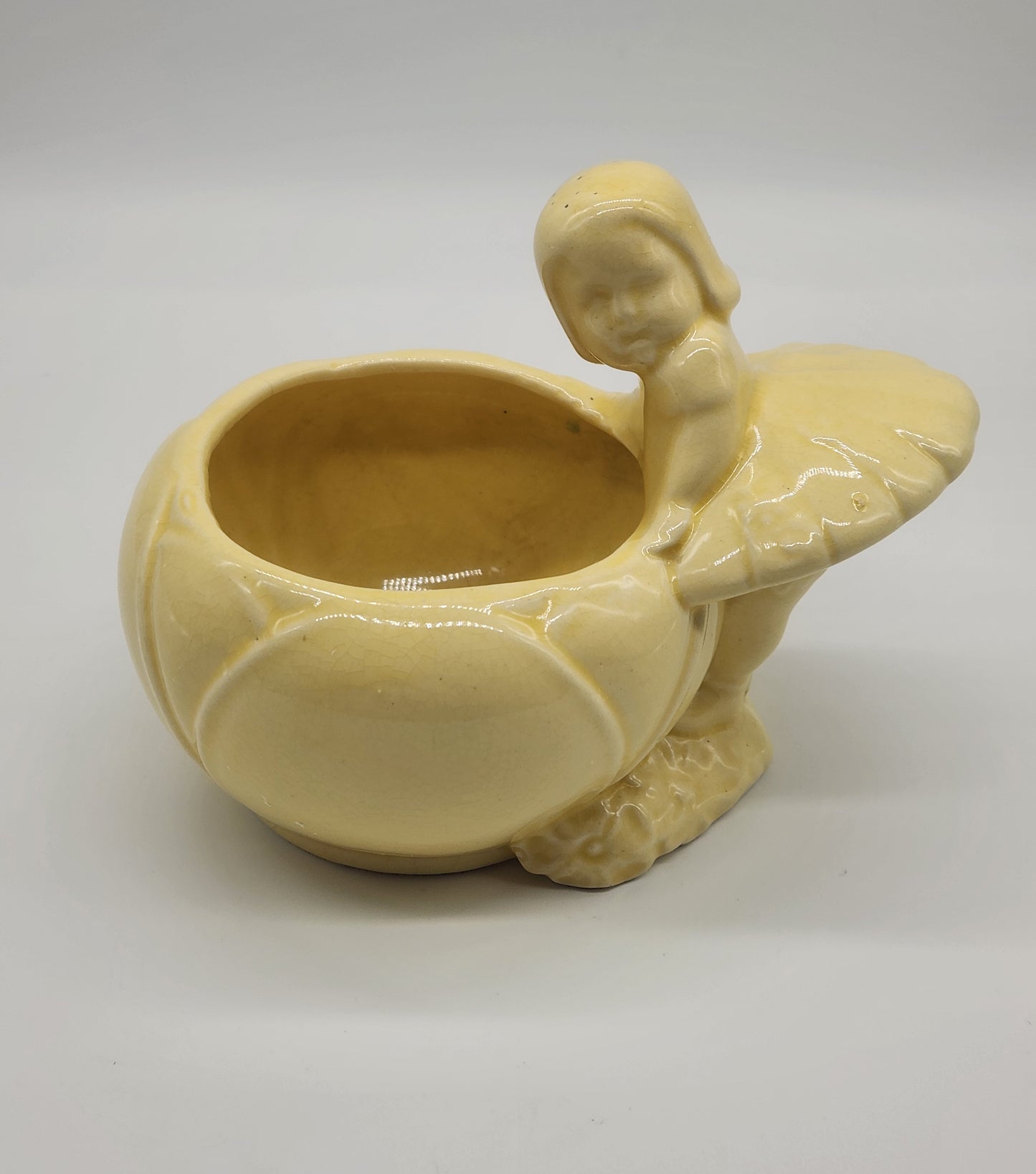 Mid century little girl planter