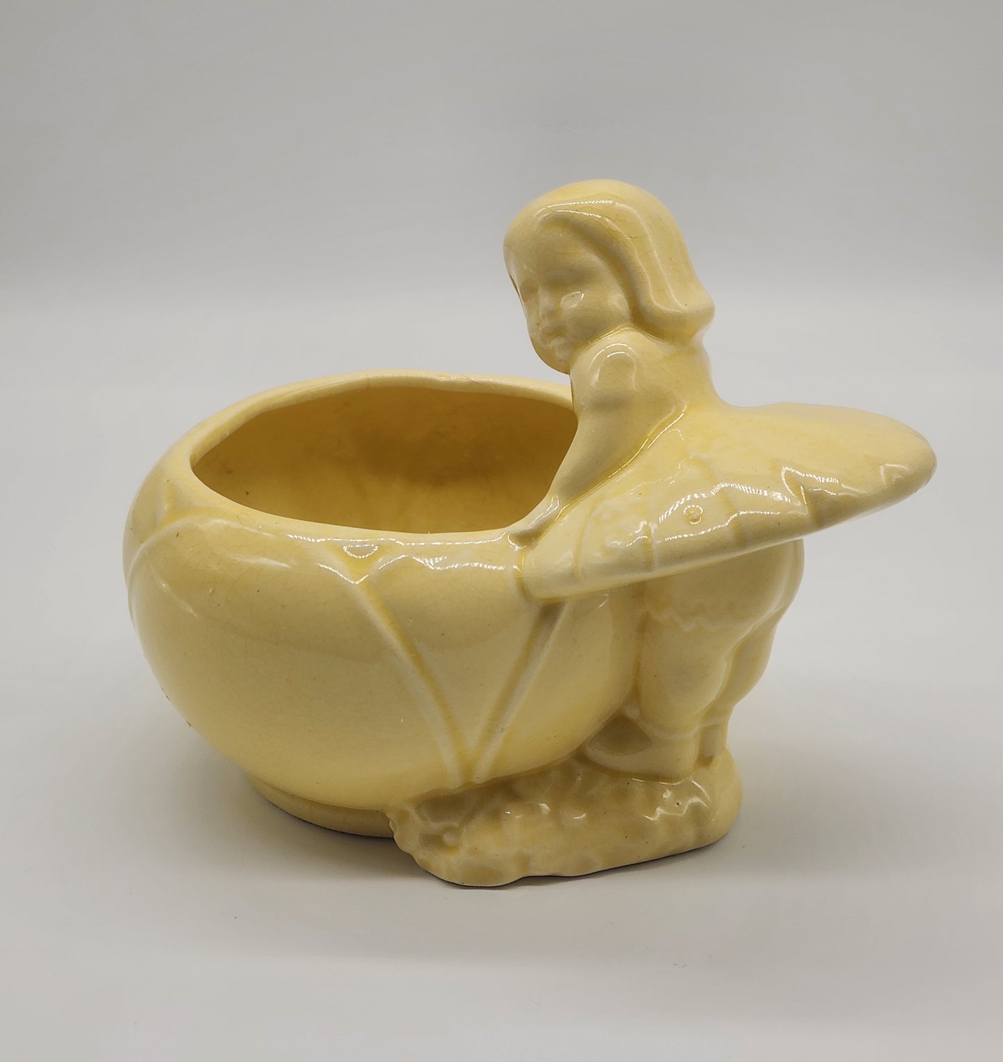 Mid century little girl planter
