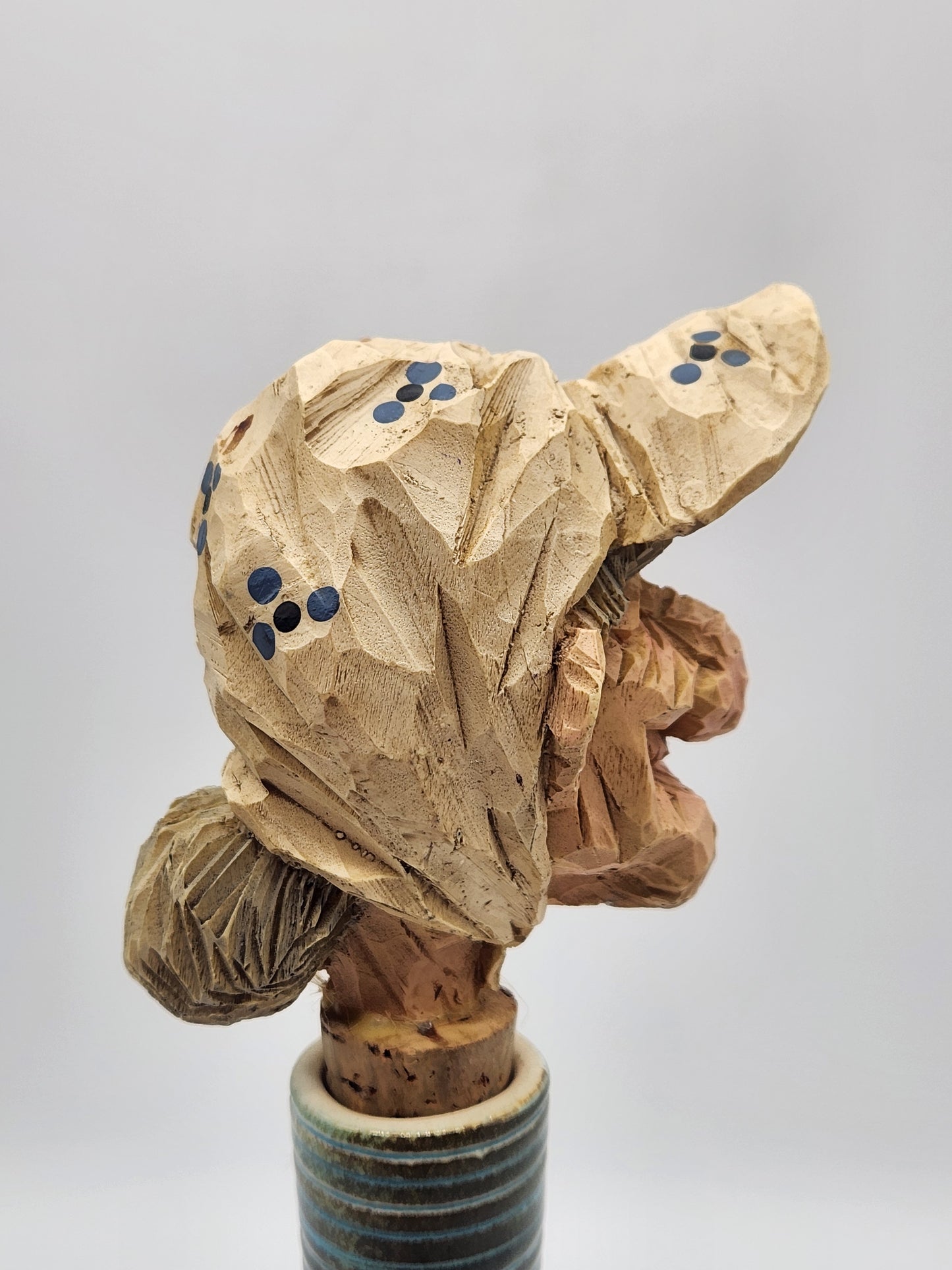 Spit “N” Whittle Wood Carving Bottle Stopper Chris Hammack