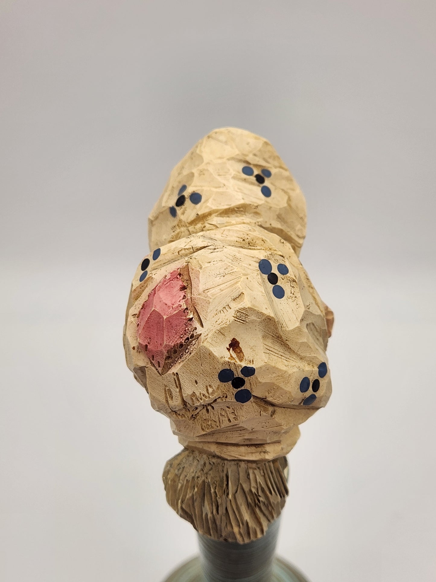 Spit “N” Whittle Wood Carving Bottle Stopper Chris Hammack