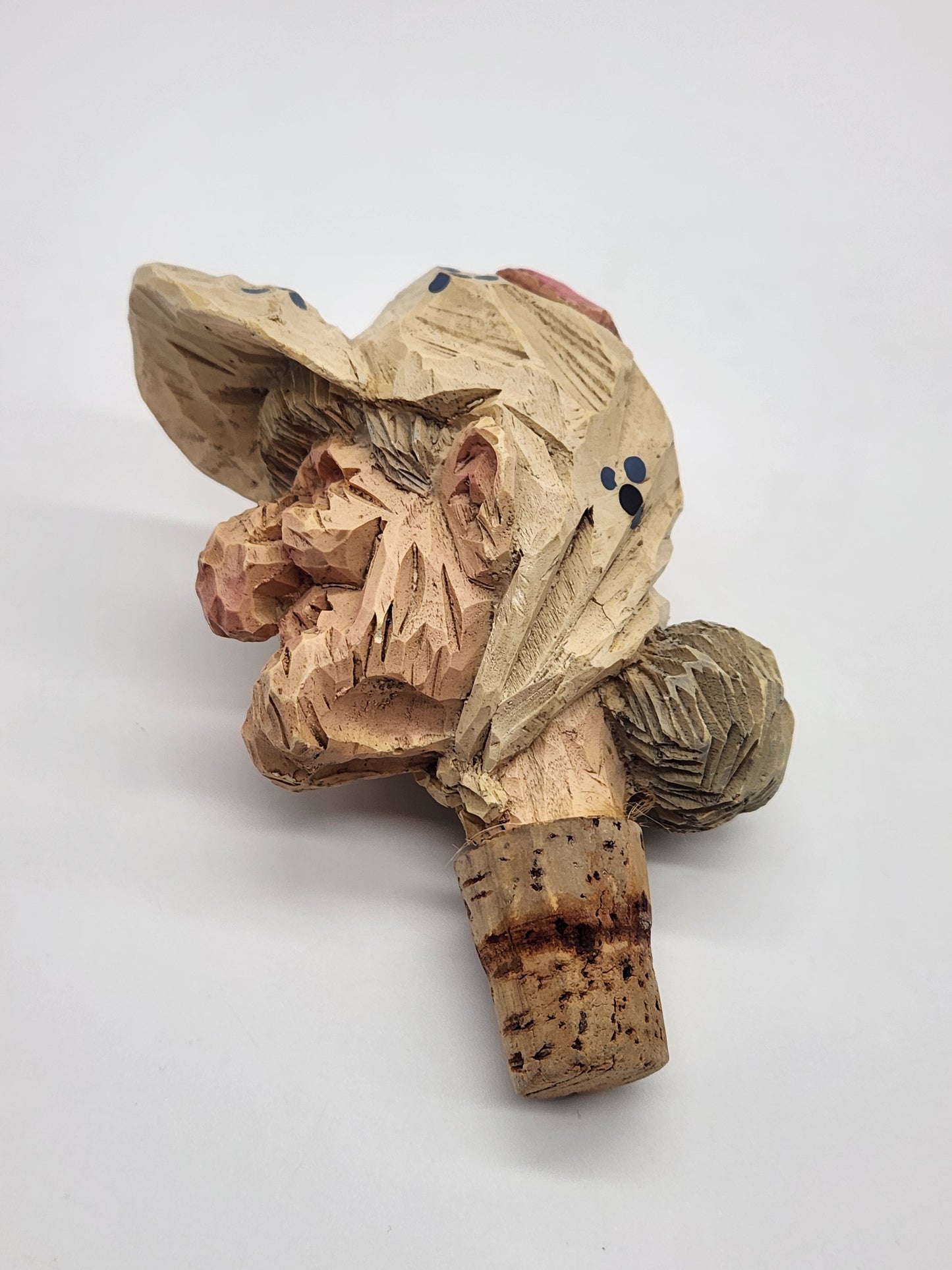 Spit “N” Whittle Wood Carving Bottle Stopper Chris Hammack