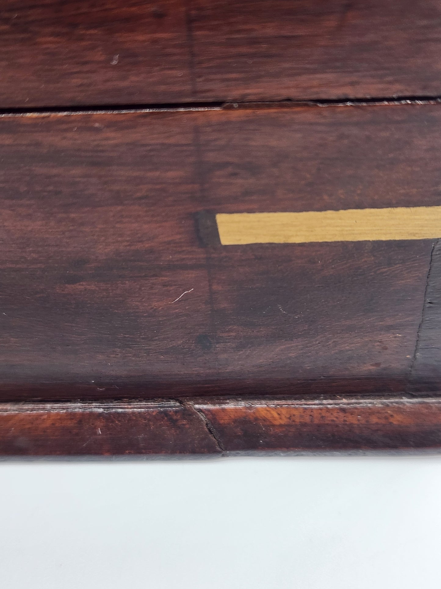 Vintage Brass Flower / Floral Rectangular Wooden Unisex Keepsake / Trinket Box
