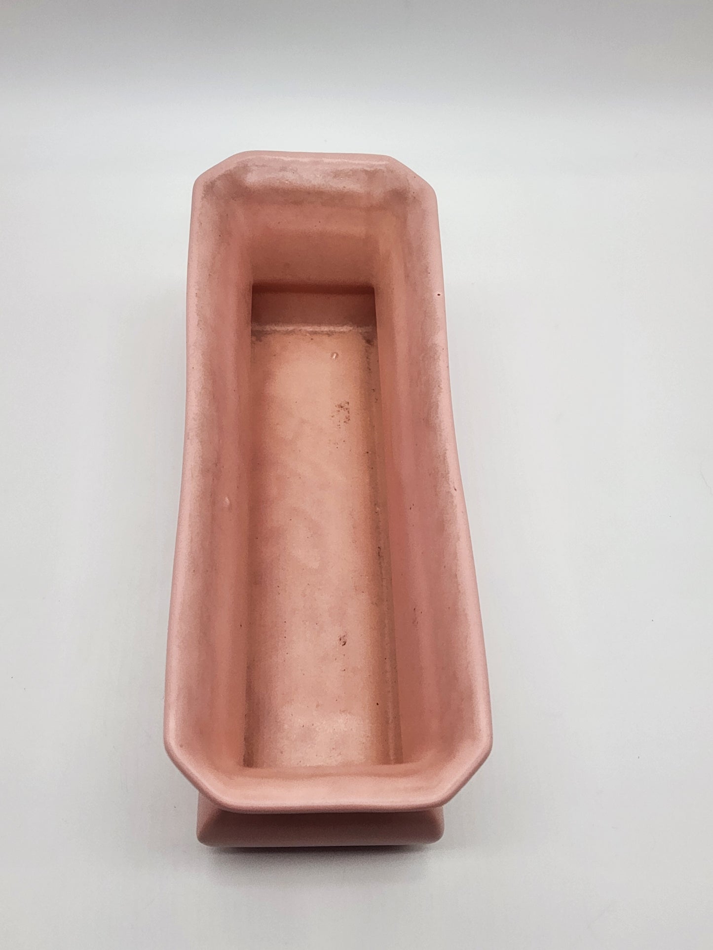 Vintage Abingdon U.S.A. Art Pottery Pink Rectangle Planter 437 Mid Century