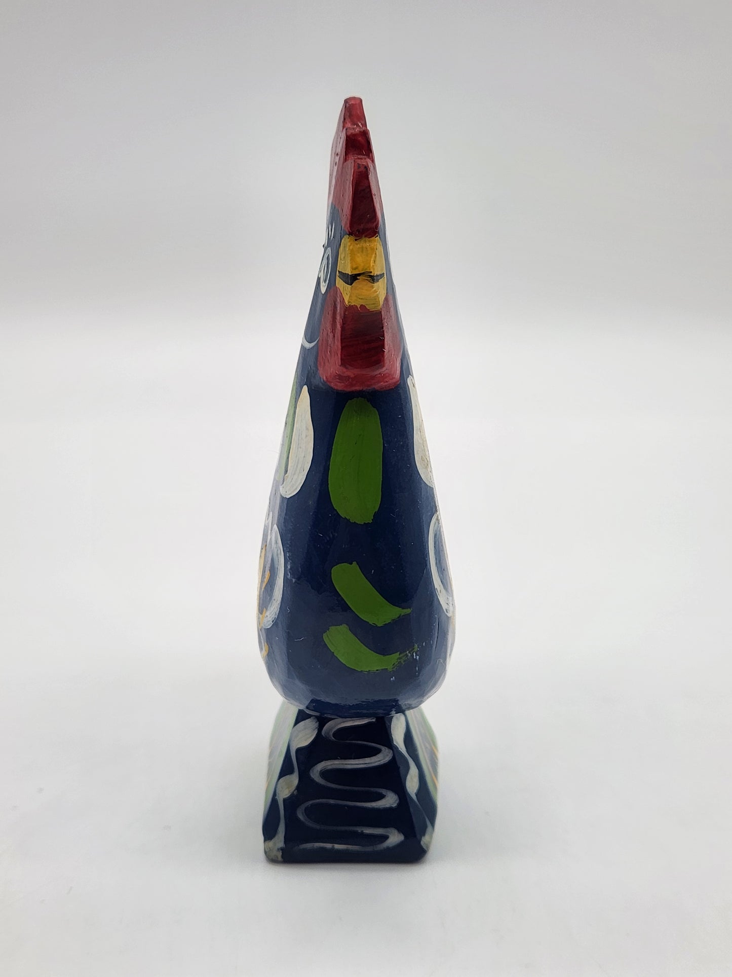 Vintage Akta Dalahemslojd Rooster Hand Carved Wood Hand Painted Swedish Folk Art