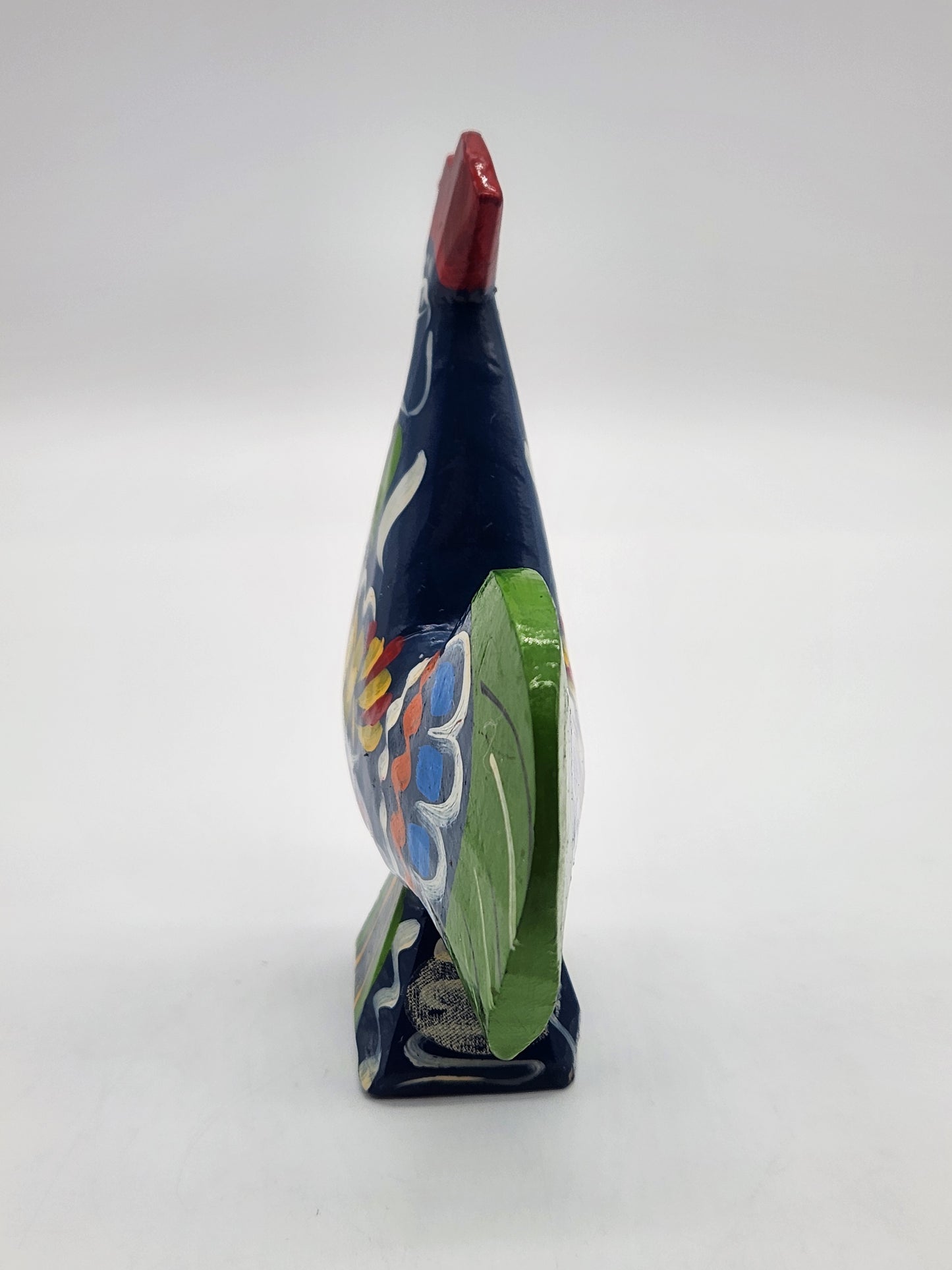 Vintage Akta Dalahemslojd Rooster Hand Carved Wood Hand Painted Swedish Folk Art