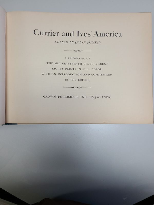 RARE!! 1952 CURRIER and IVES’ America FULL ALBUM 12"x16" - 80 COLORED PRINTS!