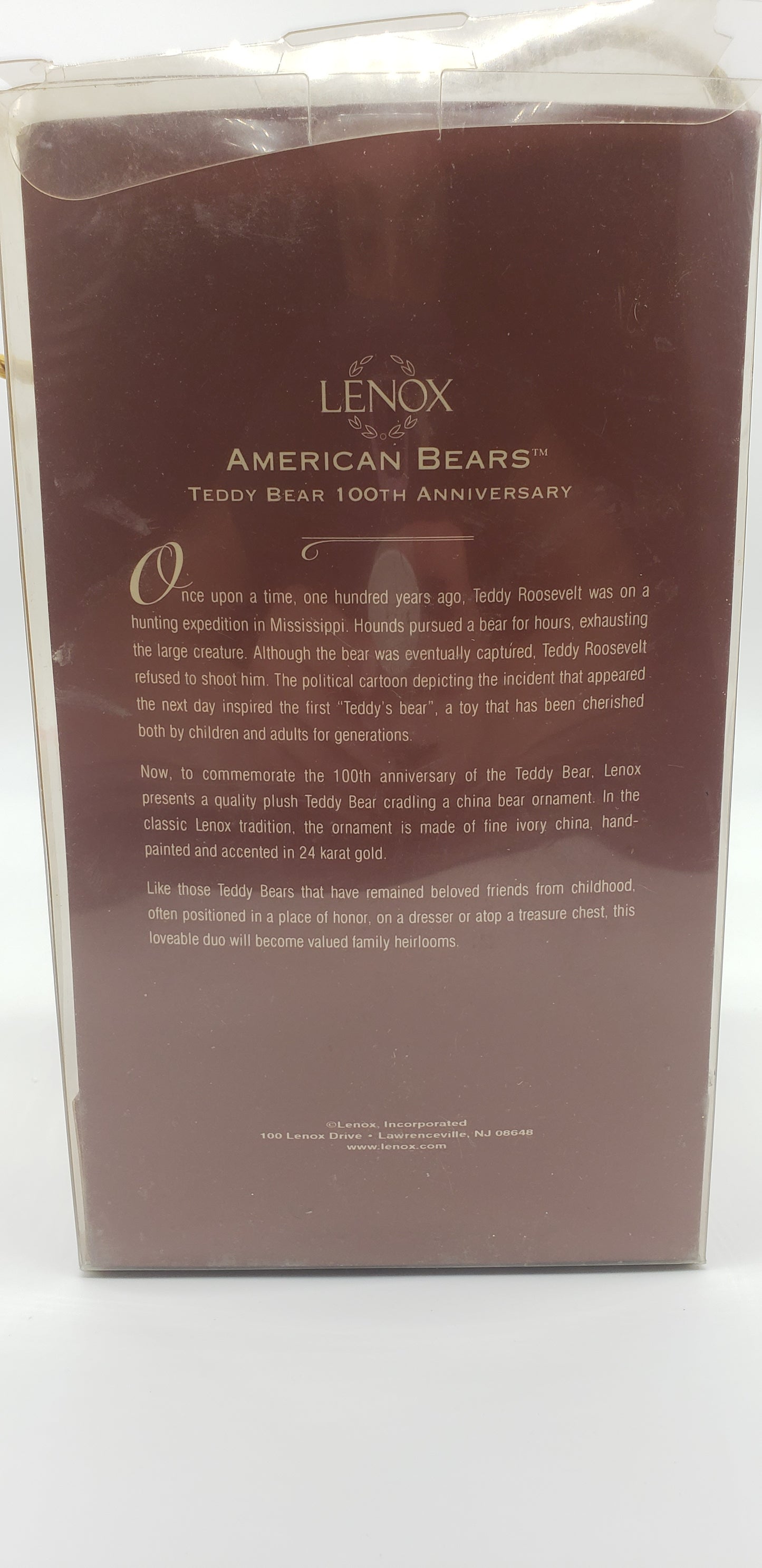 LENOX American Bears Teddy Bear 100th Anniversary ~NEW in BOX