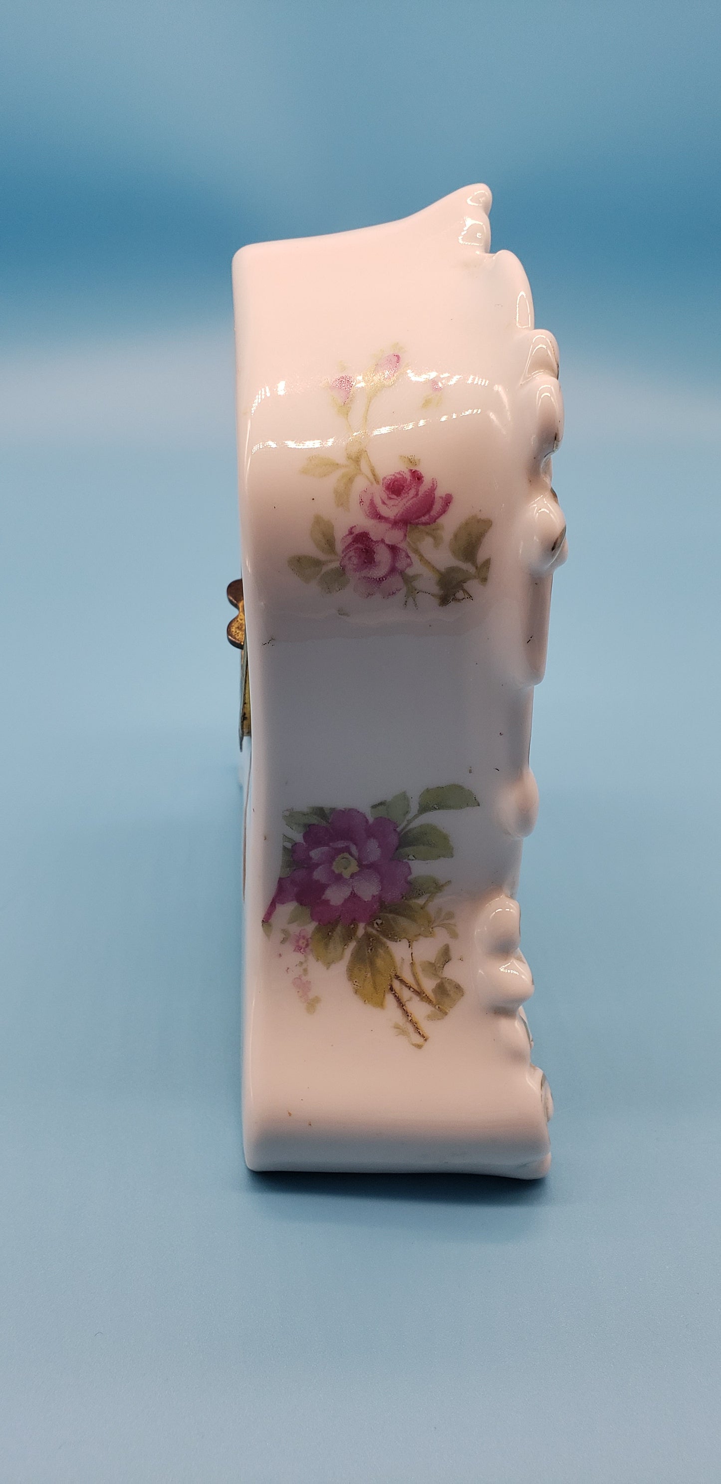 Ansonia Clock Co Porcelain Mantel Clock