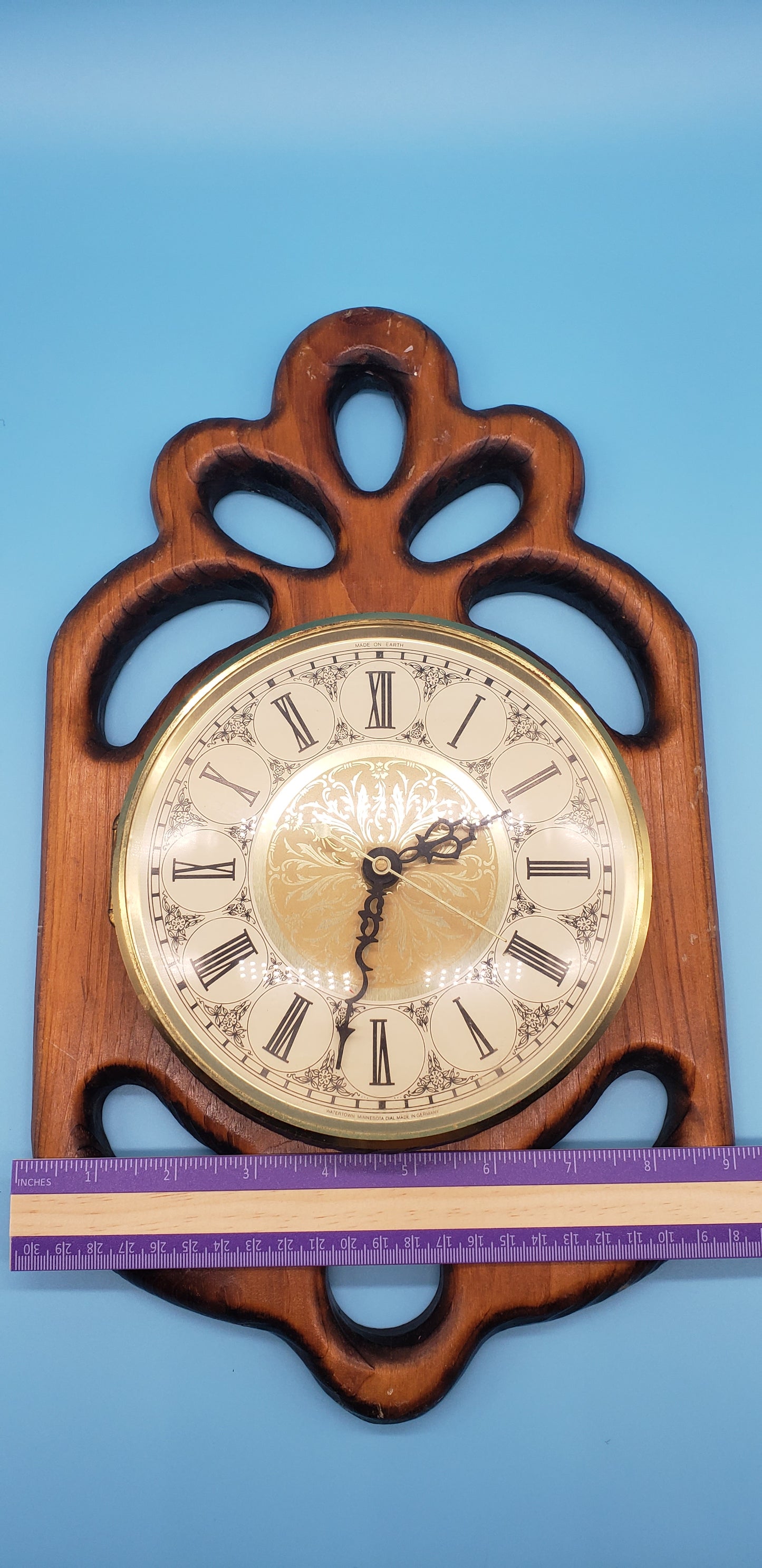 Made on Earth Watertown Minnesota Clock With Open Glass Face