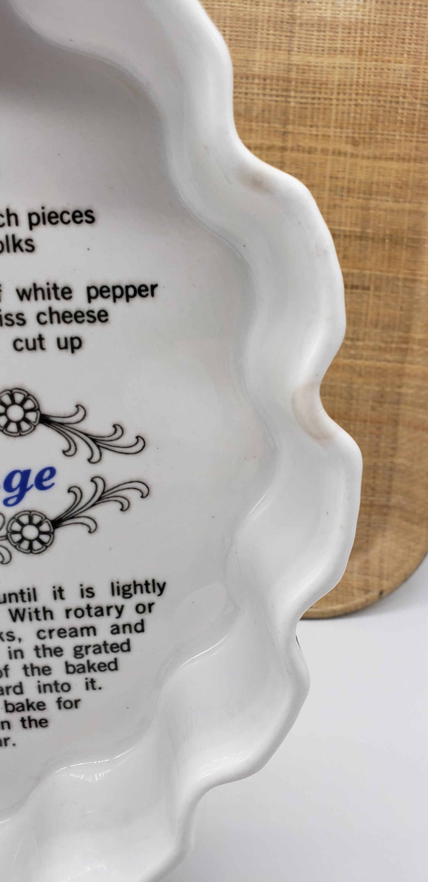 Quiche au Fromage Pie dish