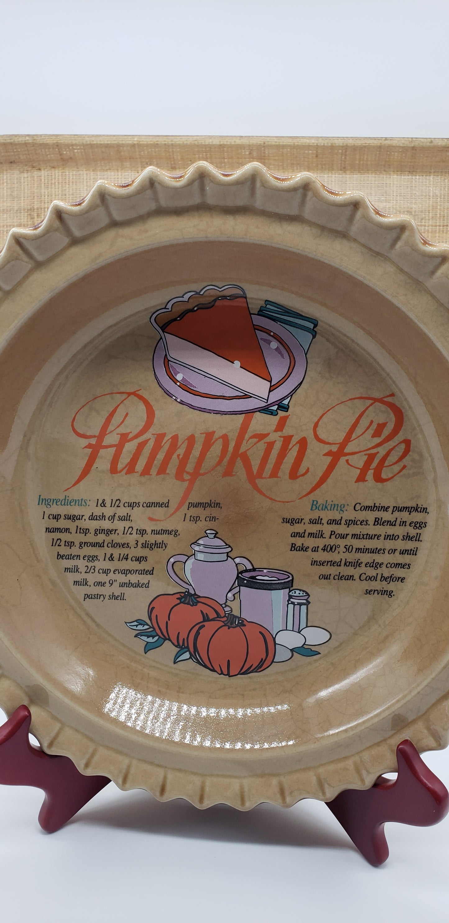 Pumpkin Pie Recipe Pie Plate