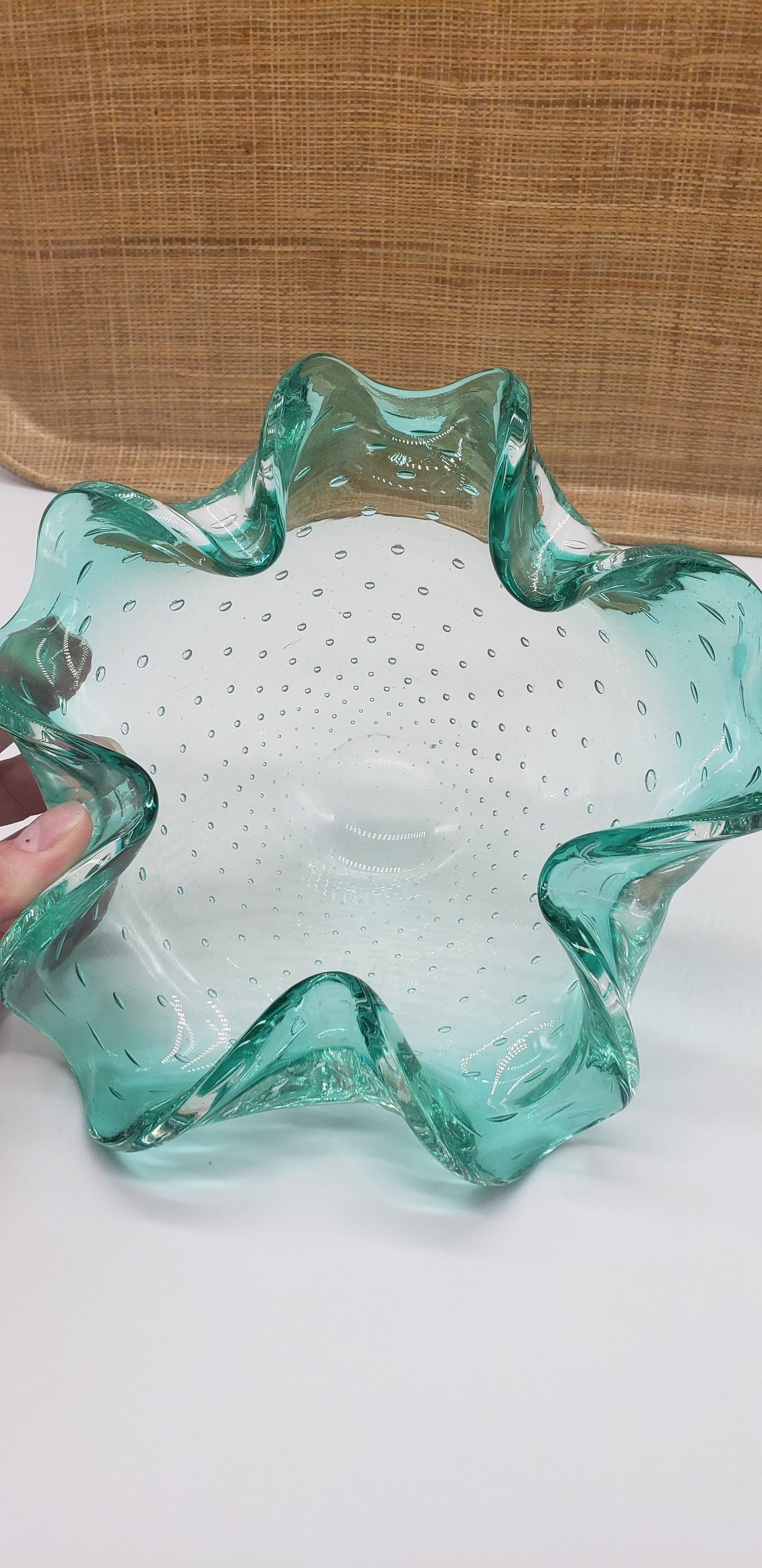 Murano Emerald Green, Glass, Bowl, Ashtray (Large)