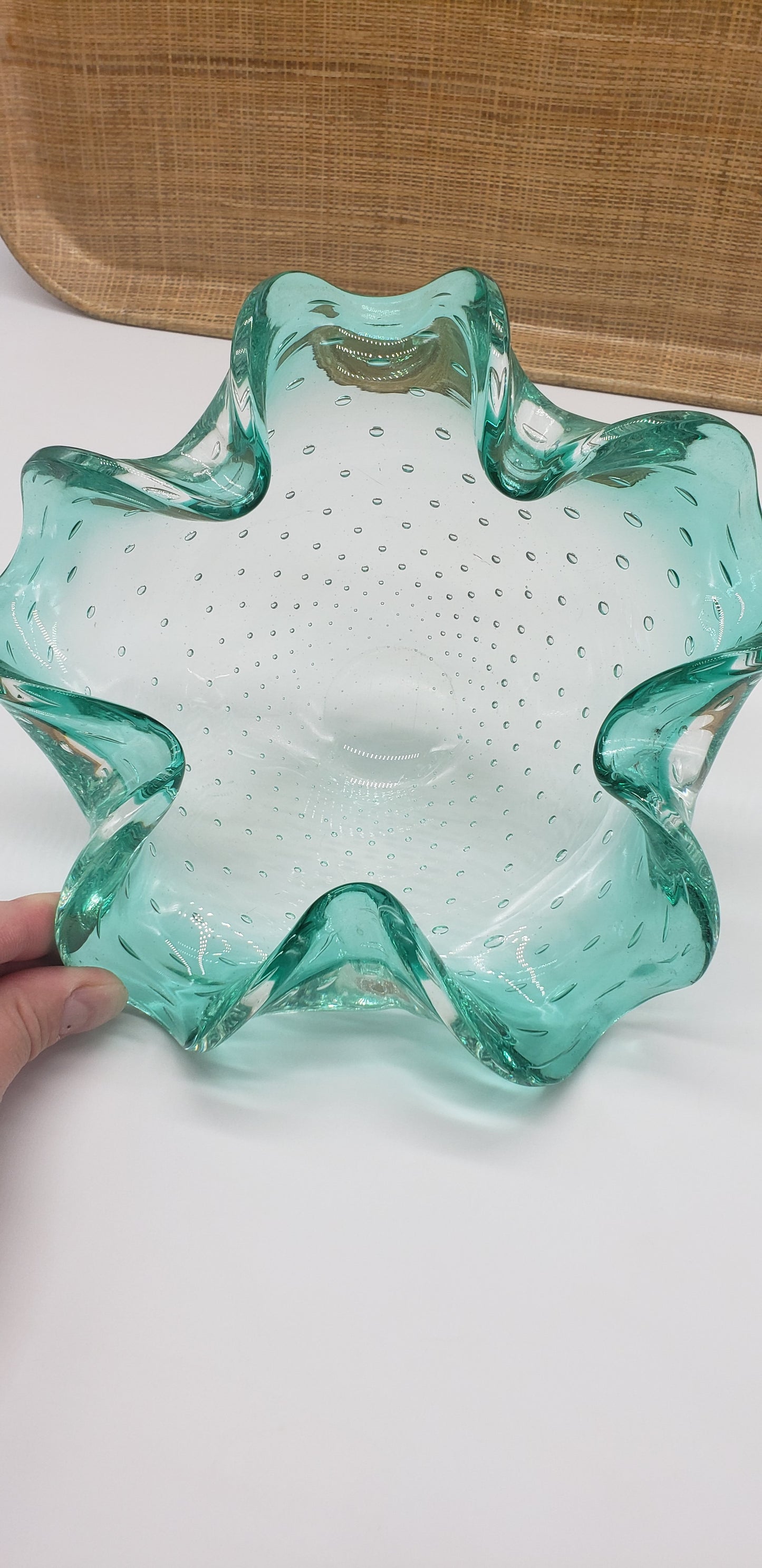 Murano Emerald Green, Glass, Bowl, Ashtray (Large)