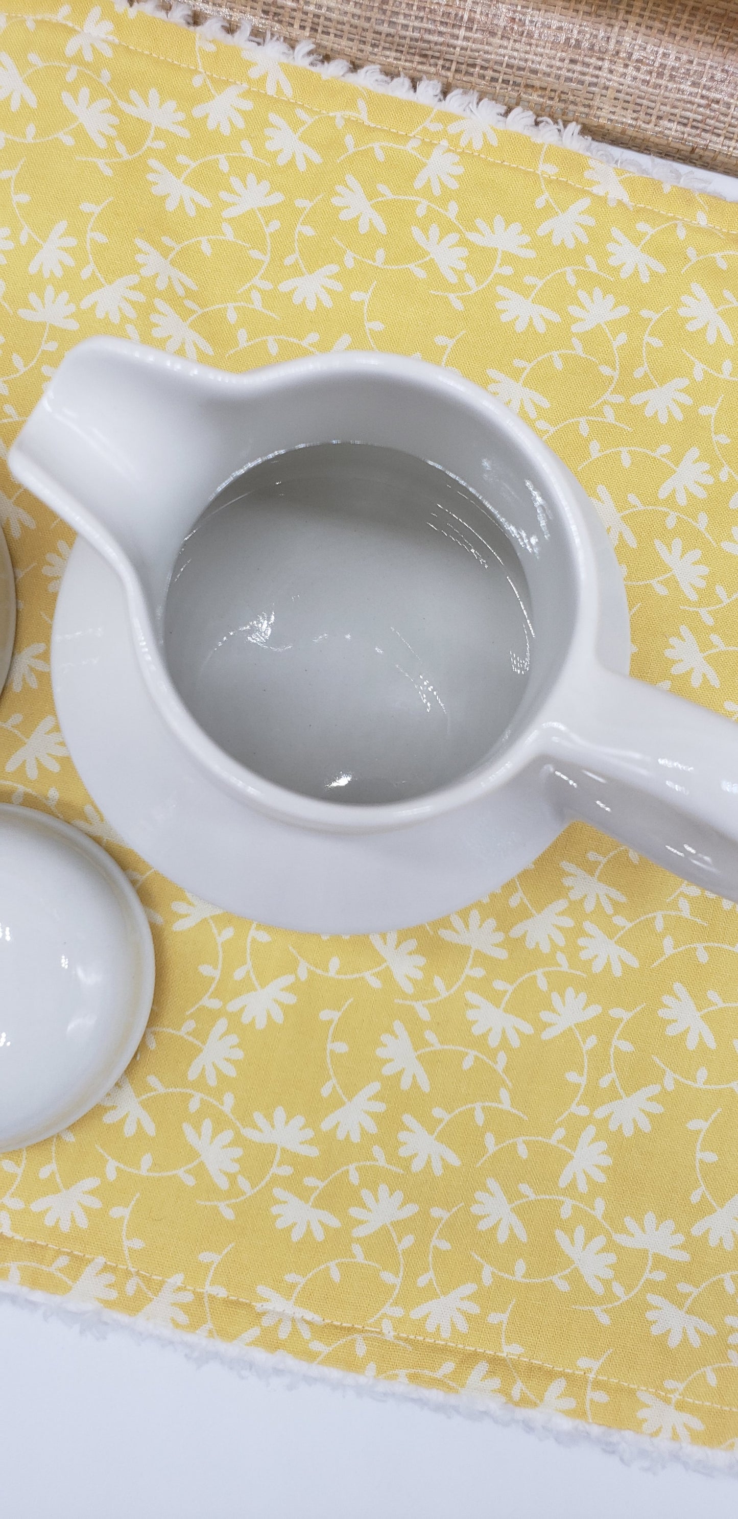 Midwinter Stonehenge White Creamer and Sugar set