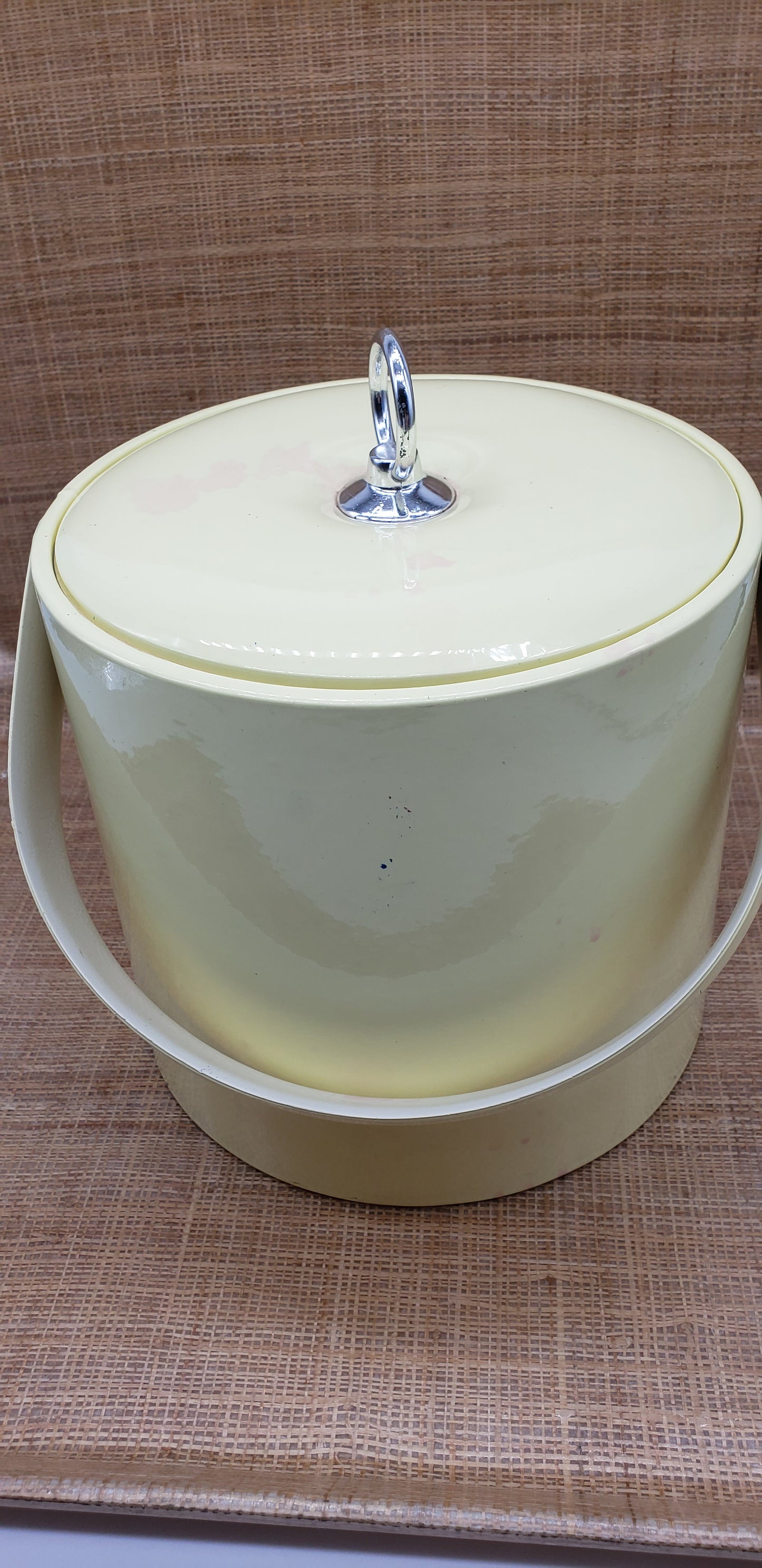 Georges Briard Handled Yellow Ice Bucket with Lid