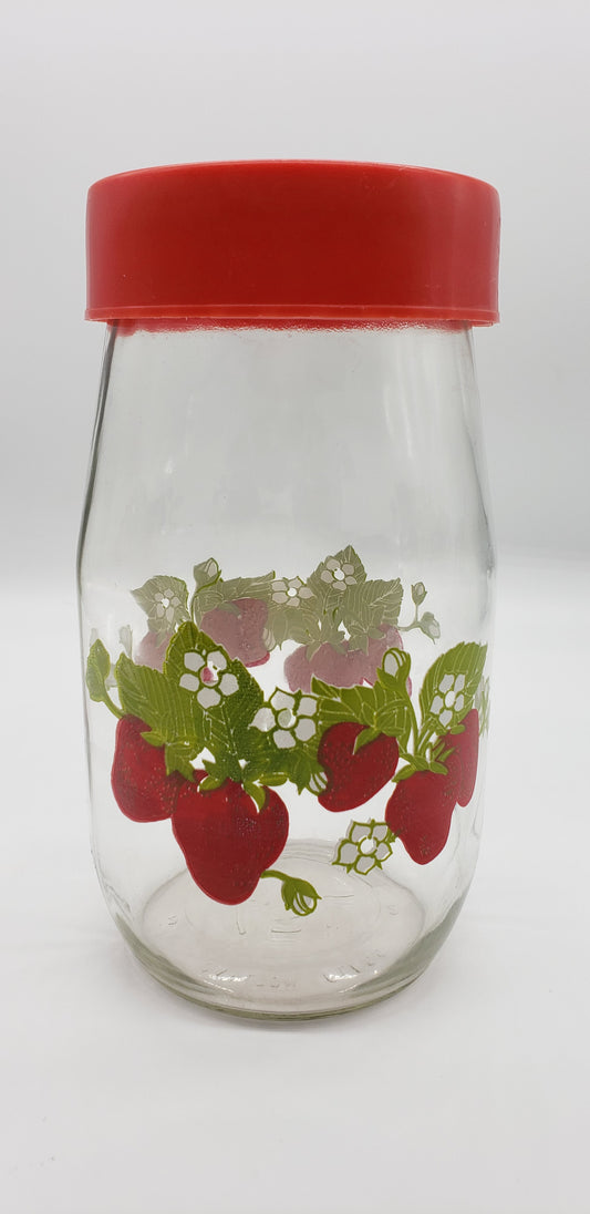 Carlton Glass Strawberry Storage Jar 1.5L