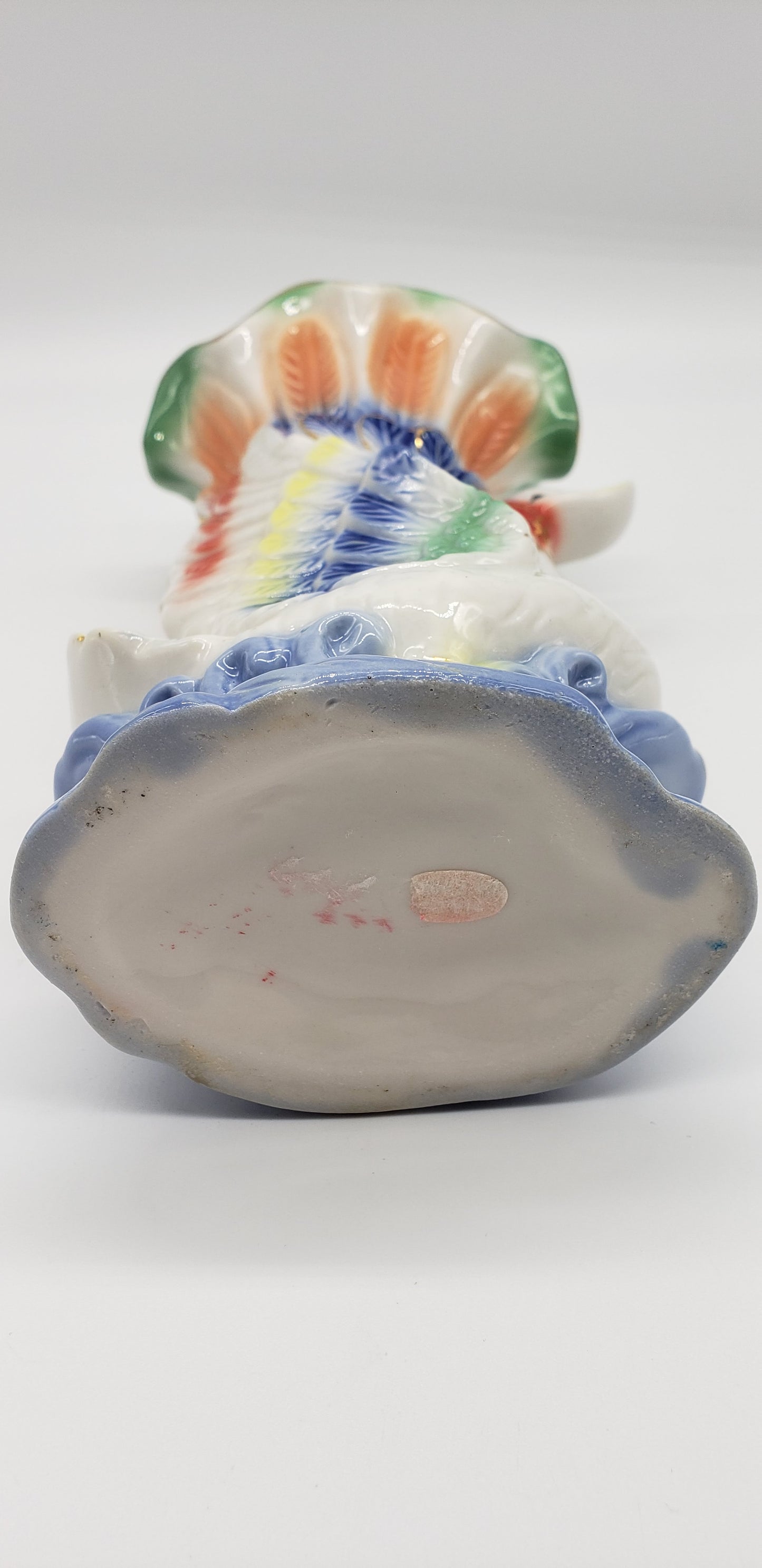 Iridescent Ceramic Swan Vase