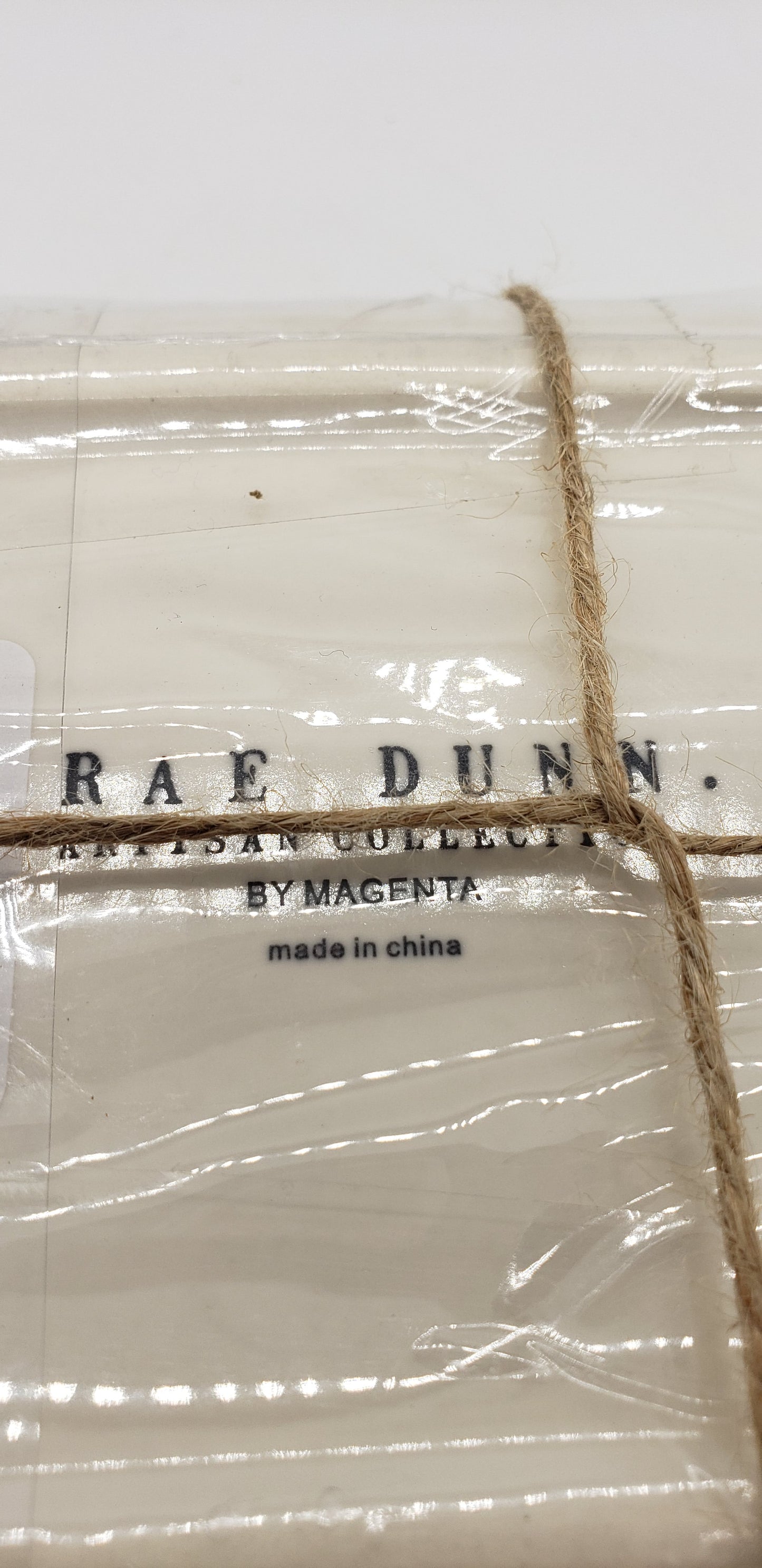 Rae Dunn Fragile Stamp Clip Tape Measure Desk Set Organizer 4-Pc Trinket Dish