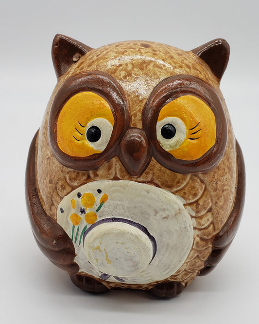 Owl with a hat , coin bank