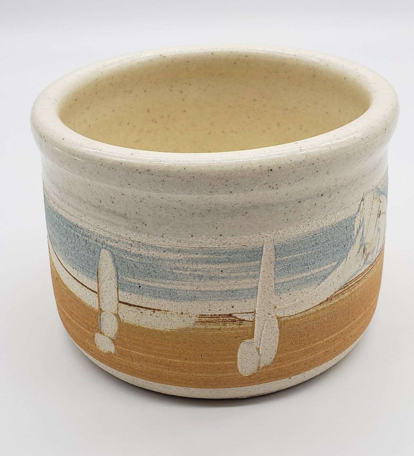 J.M 1995 Studio Pottery mug / soup bowl LaVerkin, Utah Signed