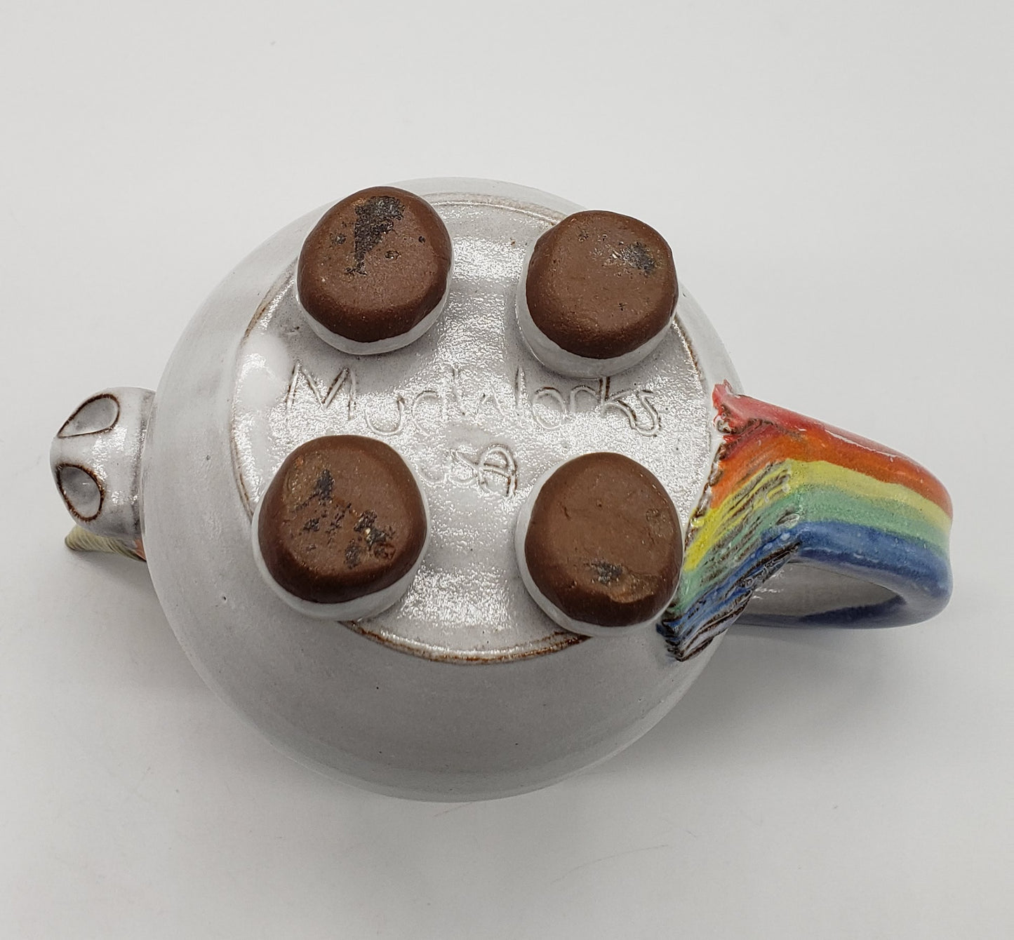 Mudworks Handmade Elwood Rainbow Unicorn Stoneware Mug Cup