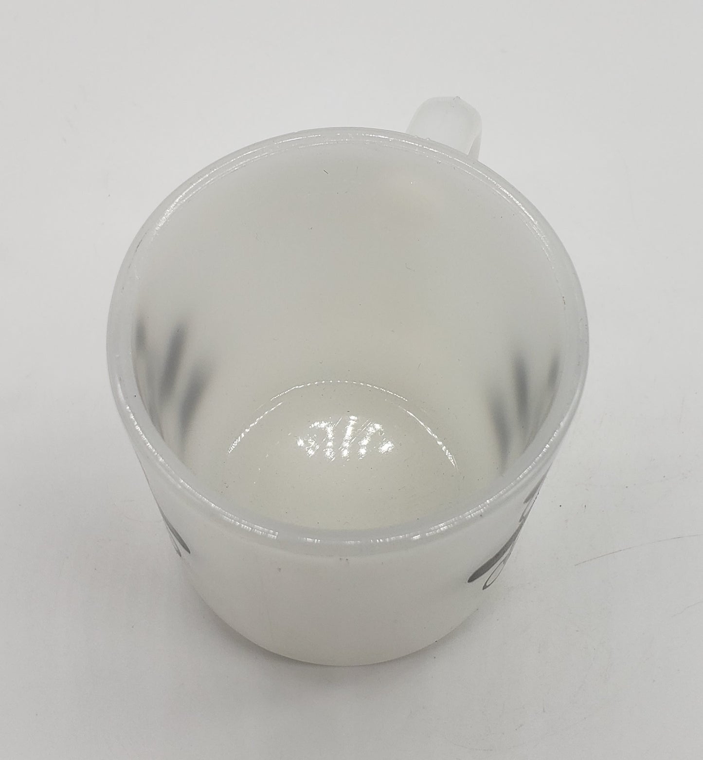 Glasbake Milk Glass Coffee Cup Mug Panda Bear