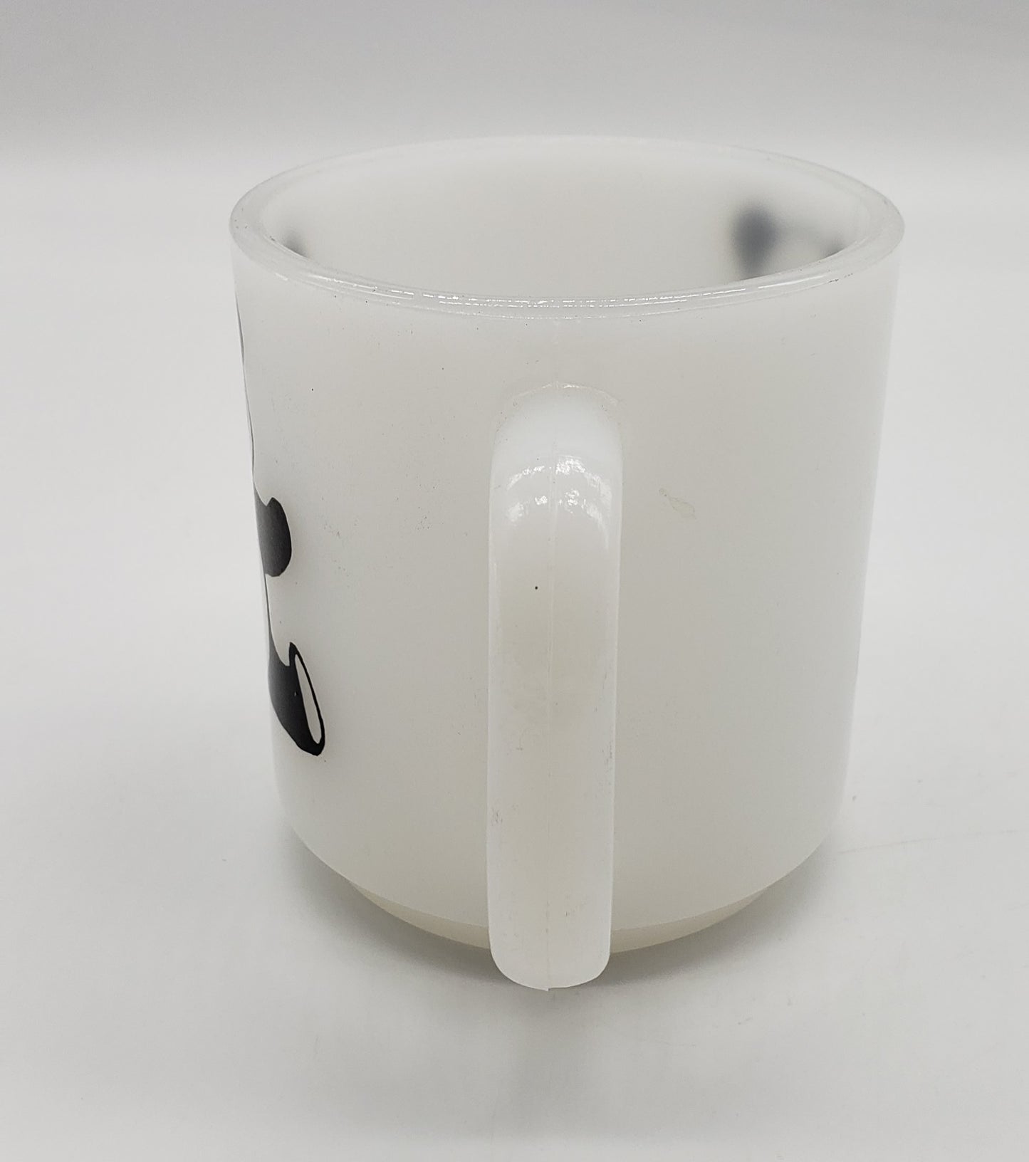 Glasbake Milk Glass Coffee Cup Mug Panda Bear