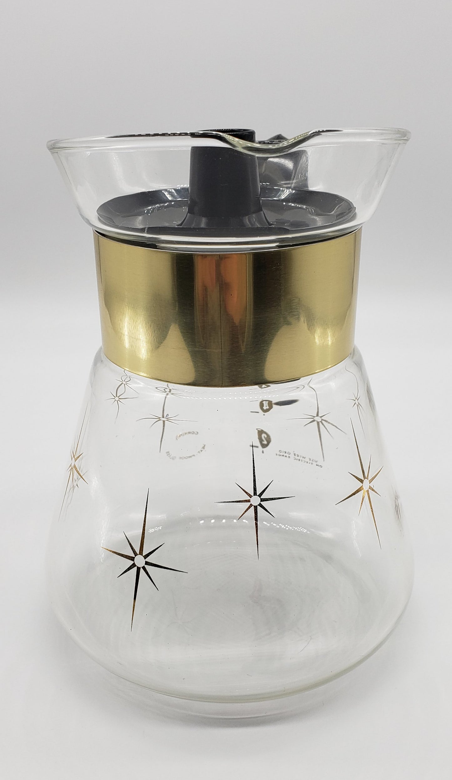 Corning MCM Atomic Starburst Glass Coffee Pot / Carafe (4 cups)