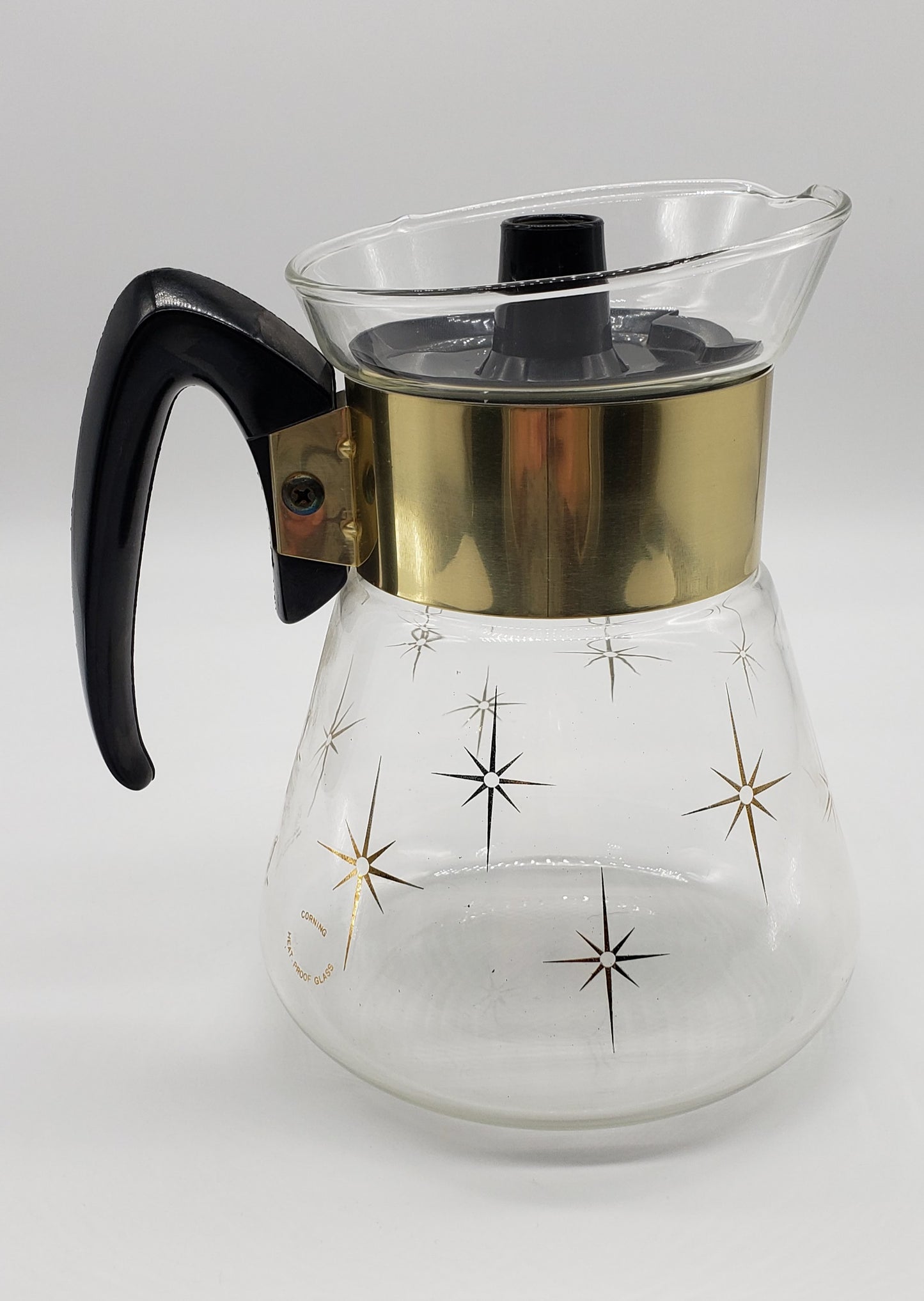 Corning MCM Atomic Starburst Glass Coffee Pot / Carafe (4 cups)