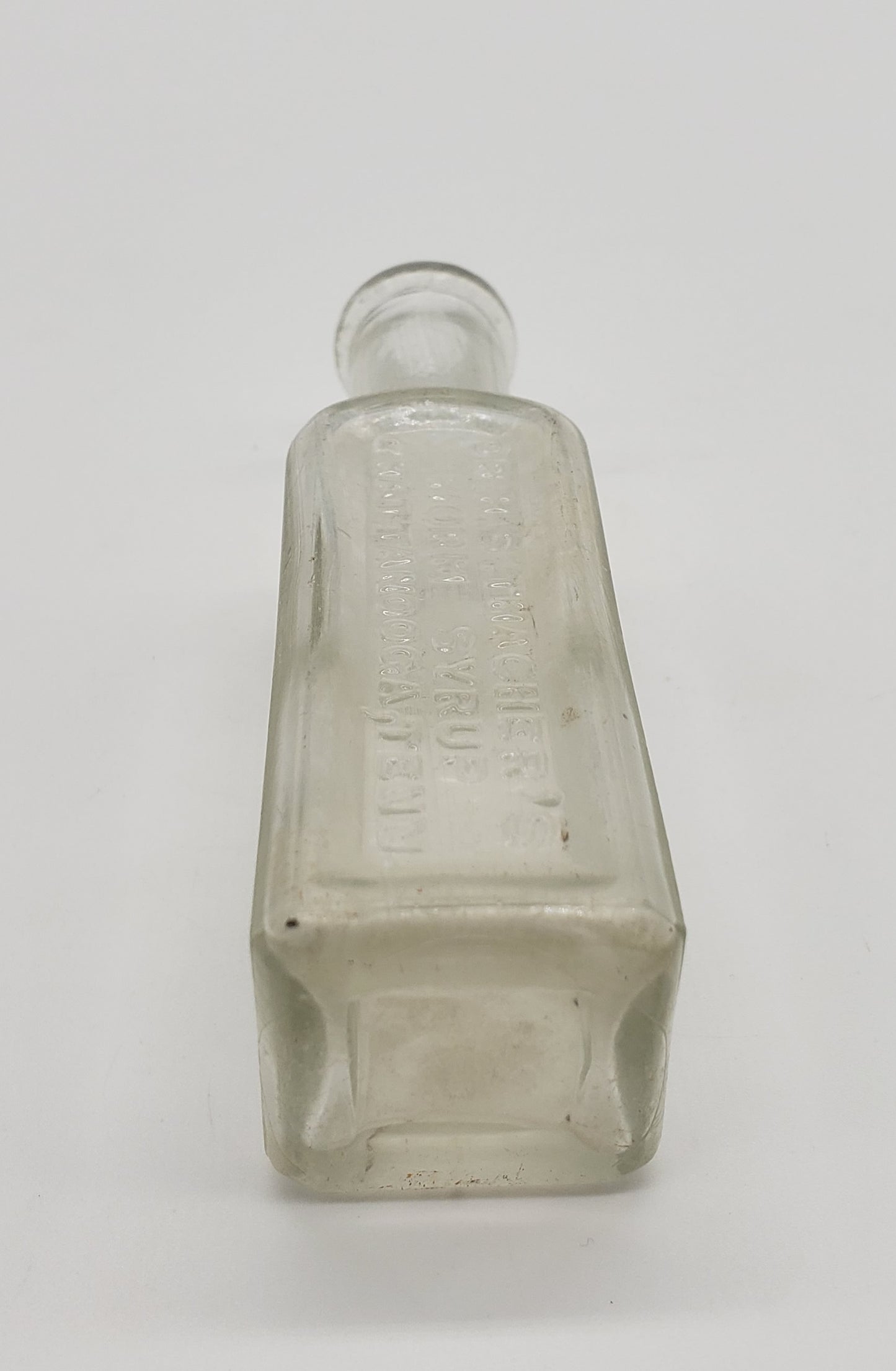 Dr H.S. Thacher's Worm Syrup glass bottle