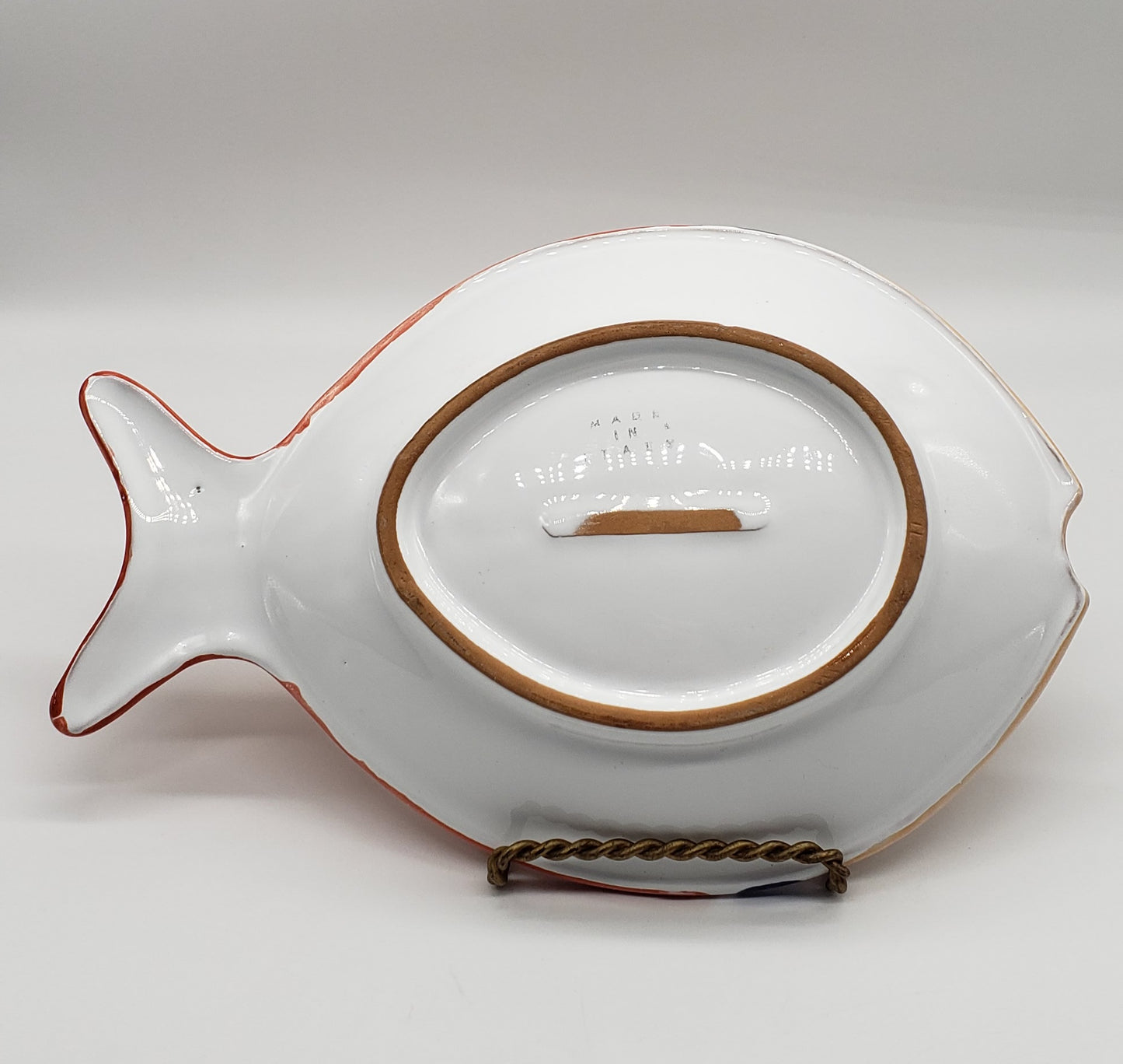 Decorative Hand Painted Fish Wall Hanging Italian Pottery -1