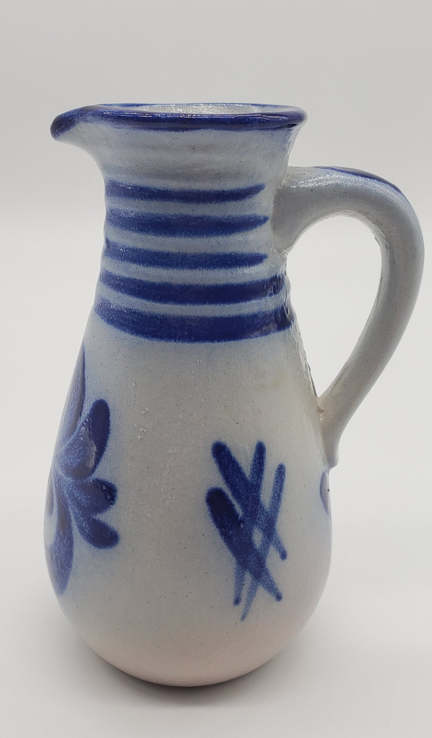 Salt glazed pottery creamer