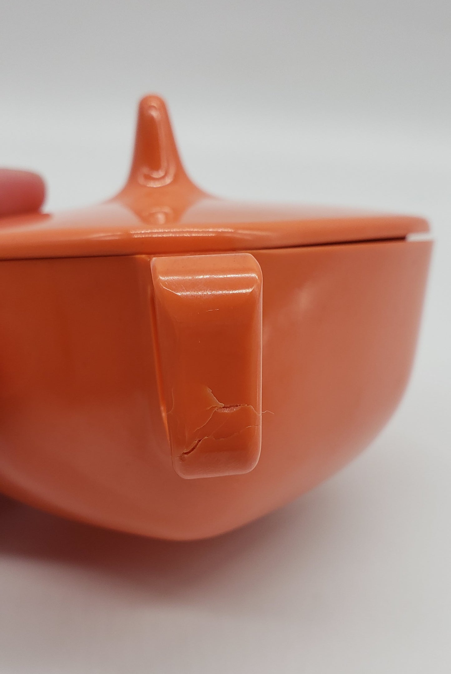 Melamine sugar bowl with handles