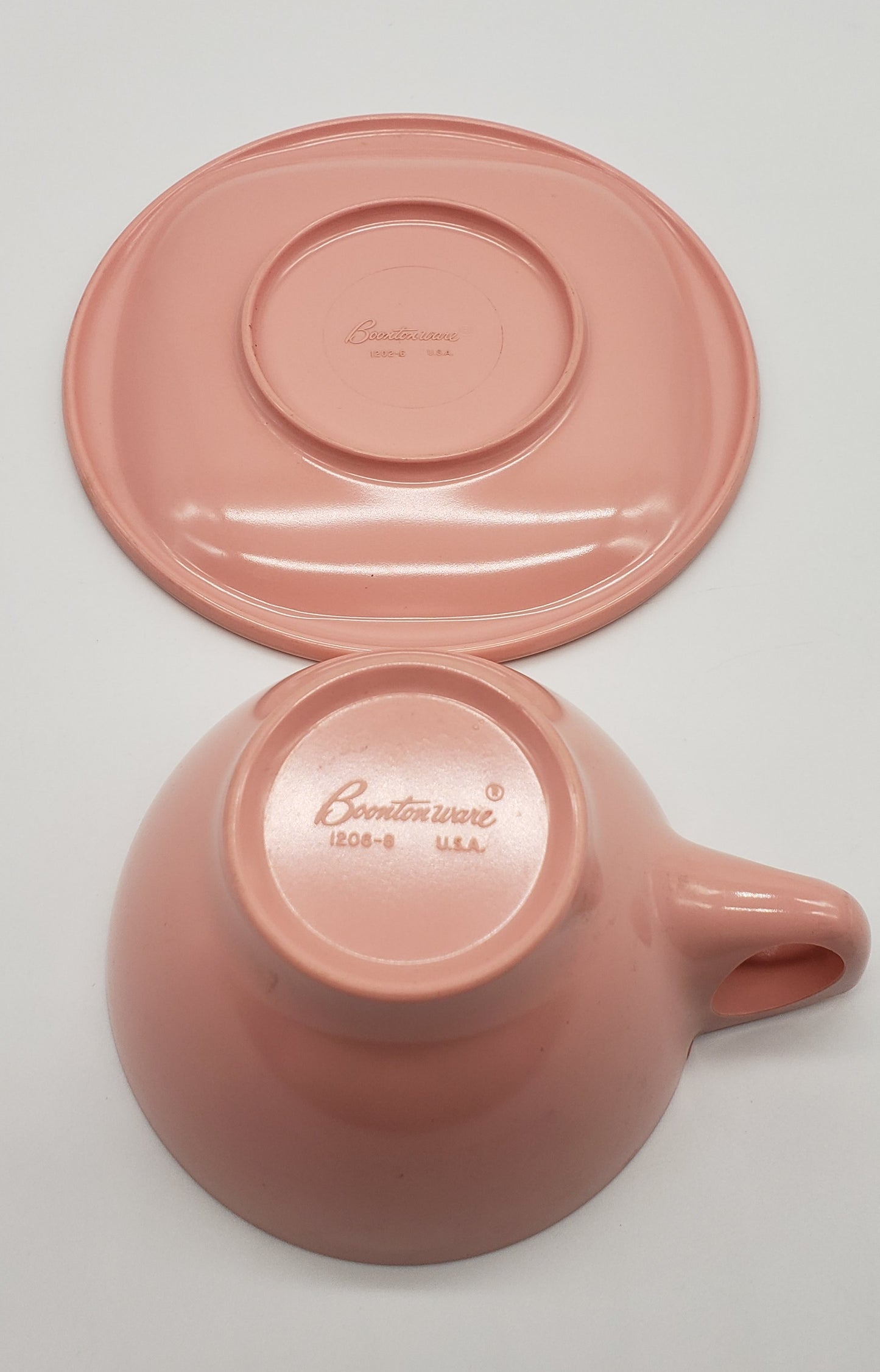 Boonton Melamine Teacup and Saucer