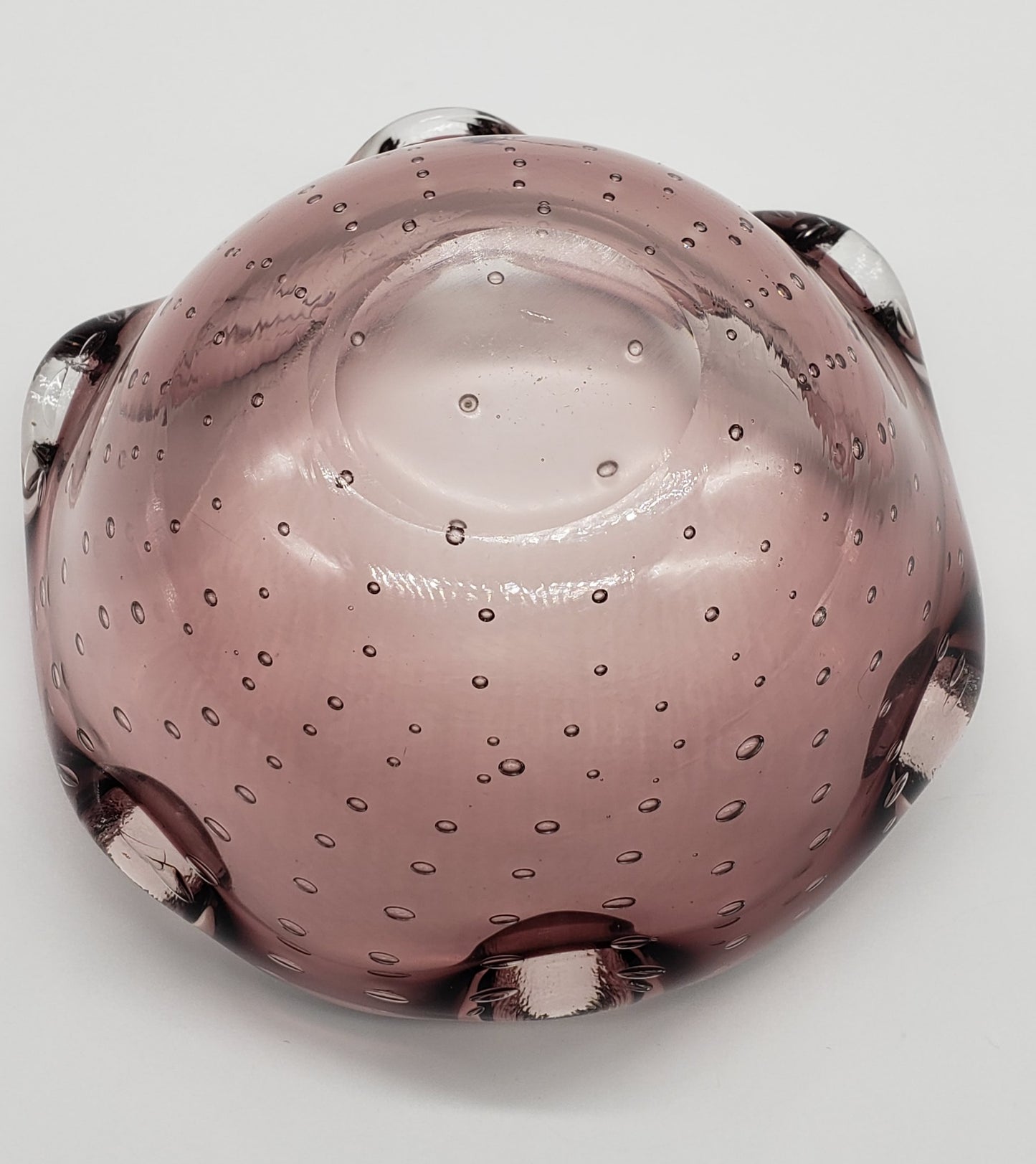 Murano Style Art glass (controlled bubble) Glass Ash Tray