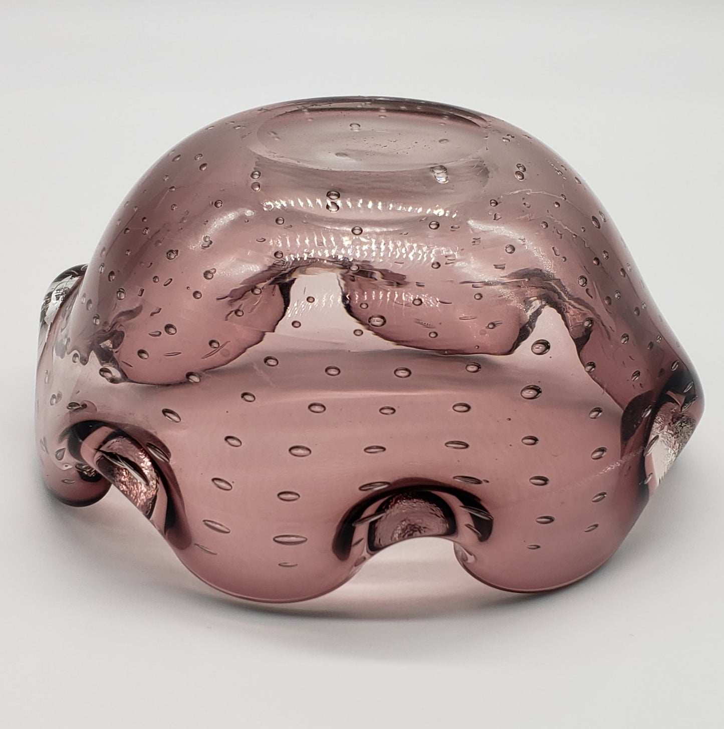 Murano Style Art glass (controlled bubble) Glass Ash Tray