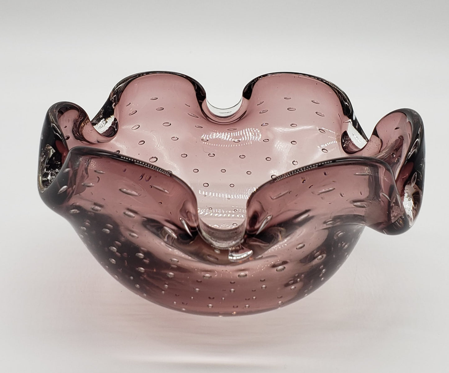 Murano Style Art glass (controlled bubble) Glass Ash Tray